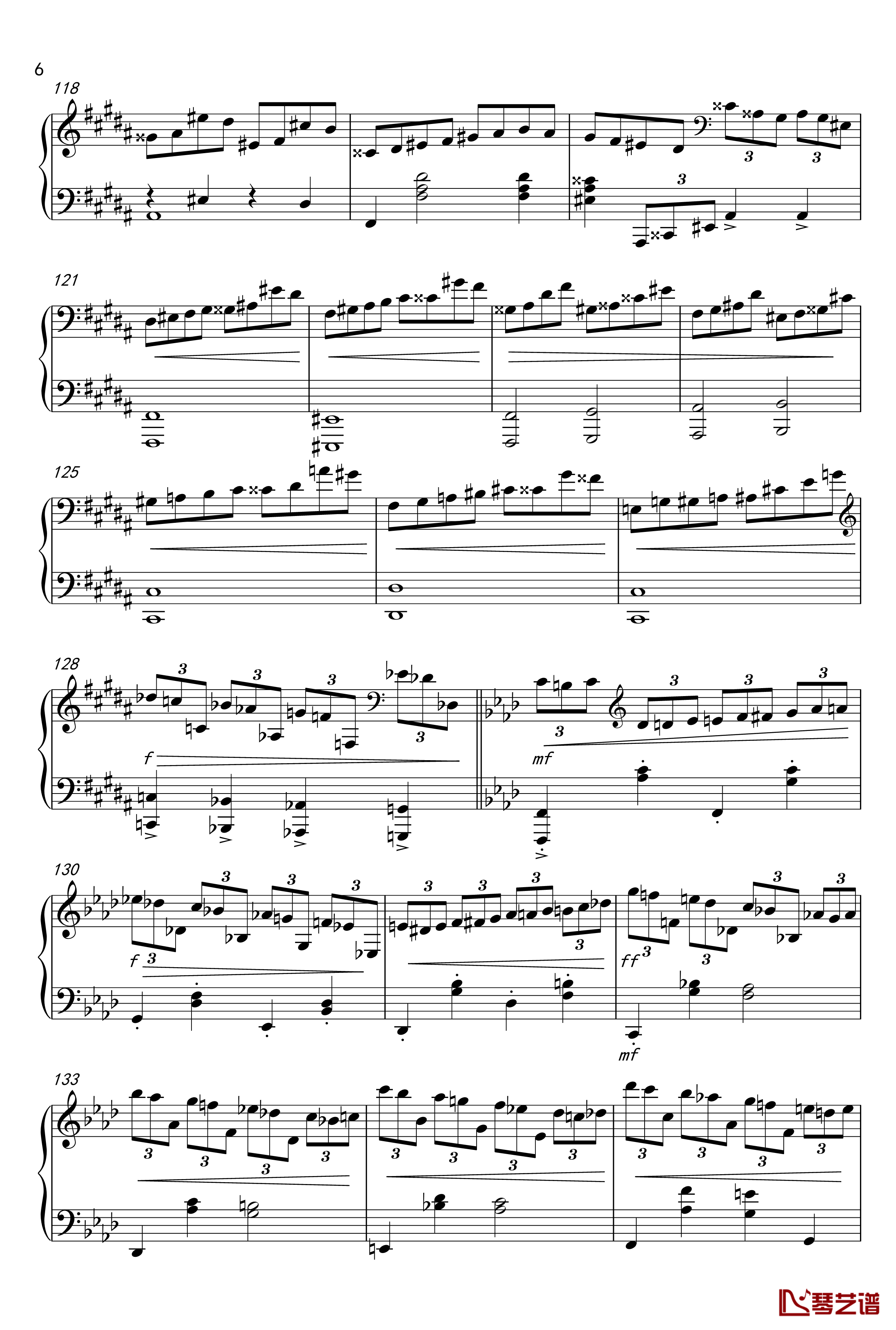 f小调练习曲钢琴谱-コナユキ6