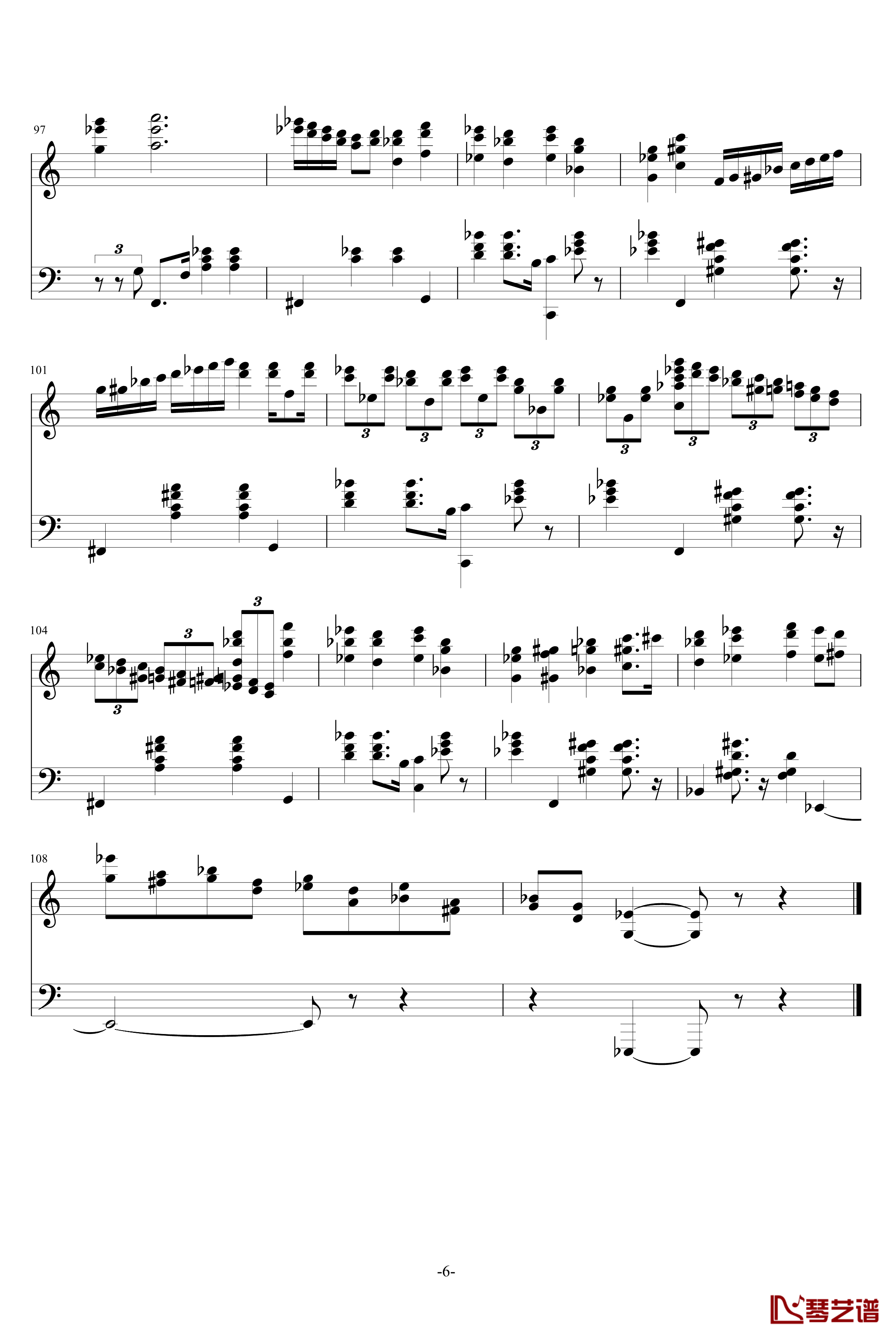 Magic Waltz钢琴谱-基本接近原版-海上钢琴师6