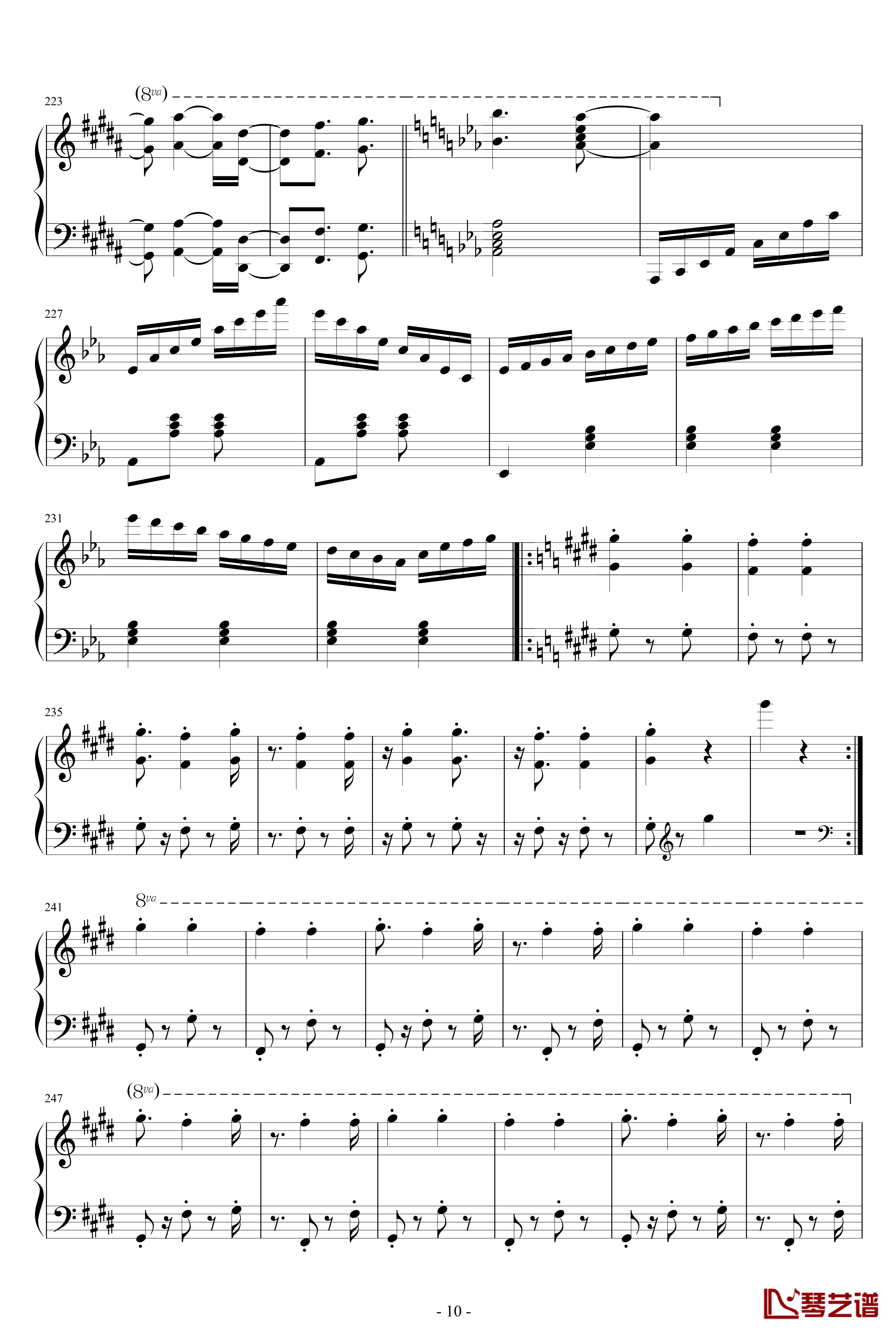 爆乳音头钢琴谱-钢琴版-vocaloid10