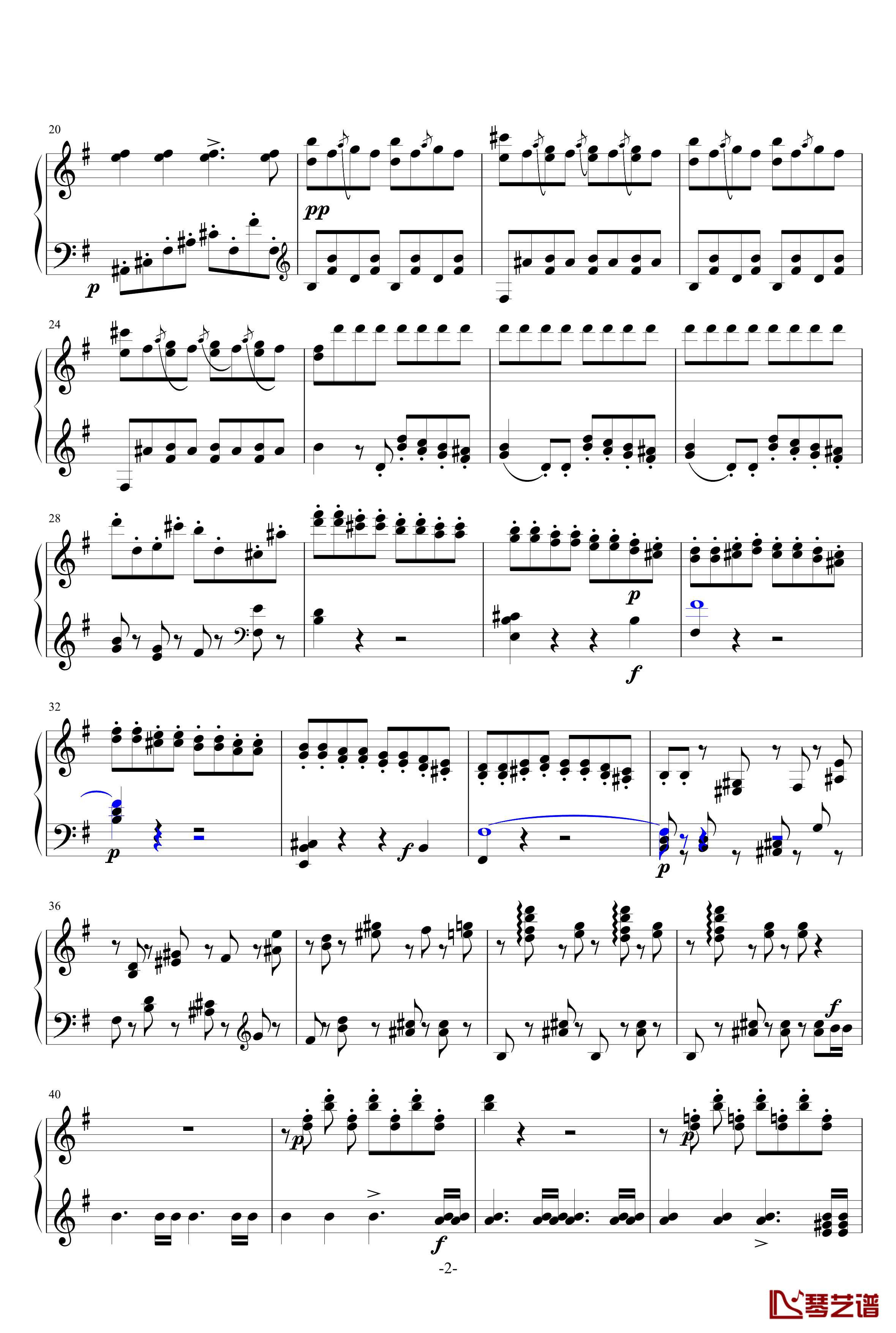 谐虐曲钢琴谱-门德尔松2