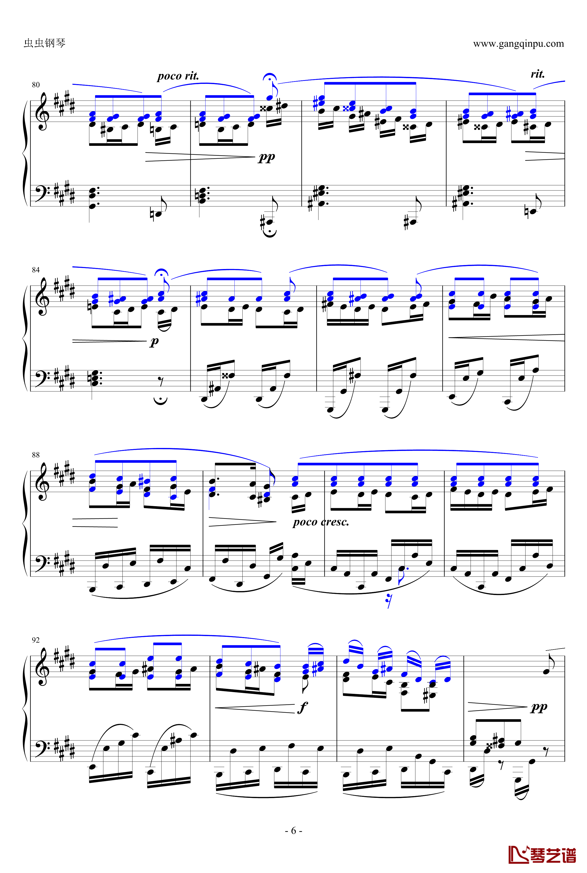 间奏曲Op钢琴谱-117 No.3-勃拉姆斯-Brahms6