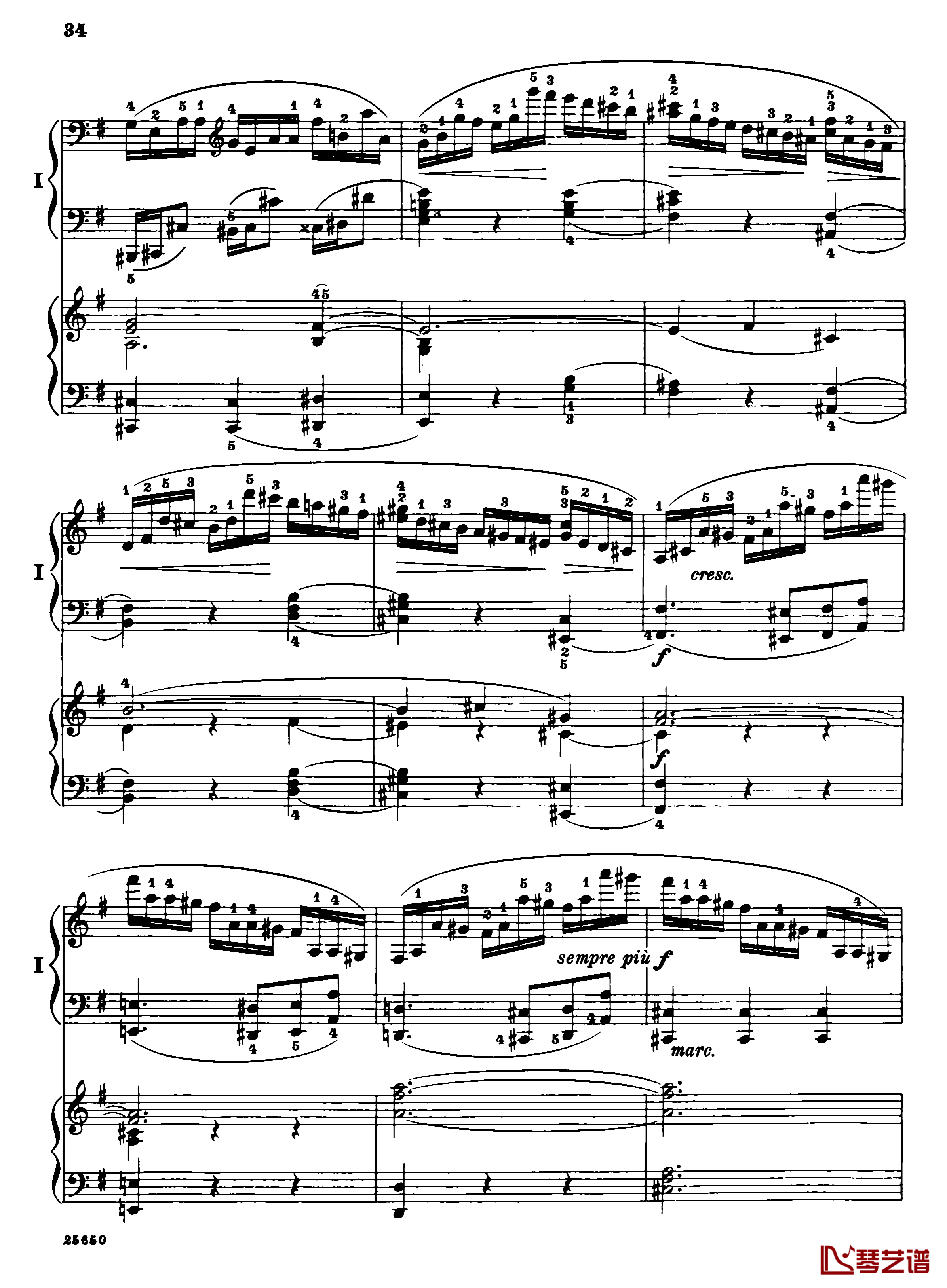 肖邦第一钢琴协奏曲钢琴谱-肖邦36