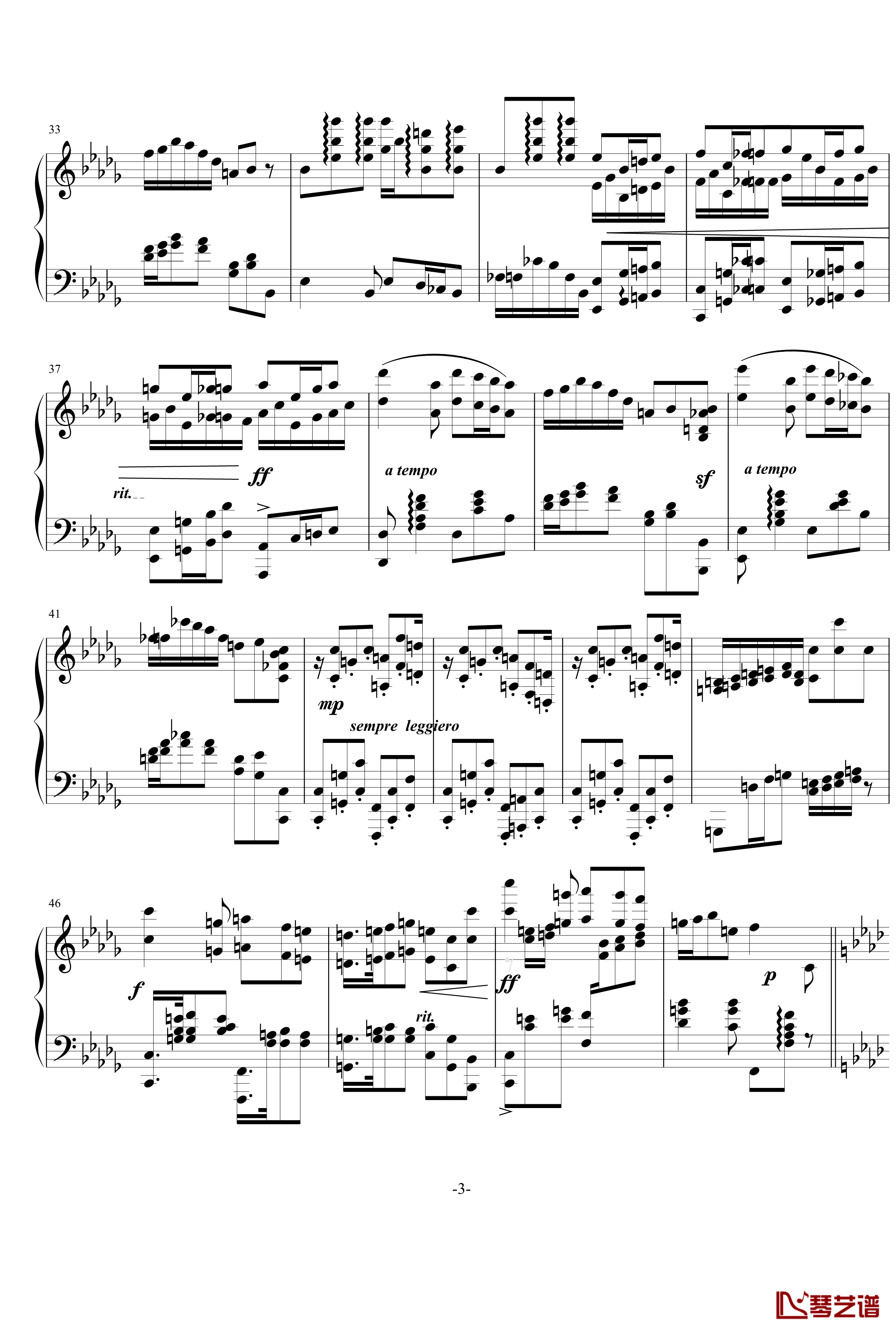 小步舞曲钢琴谱-烂大俗奏鸣曲2乐章-nyride3
