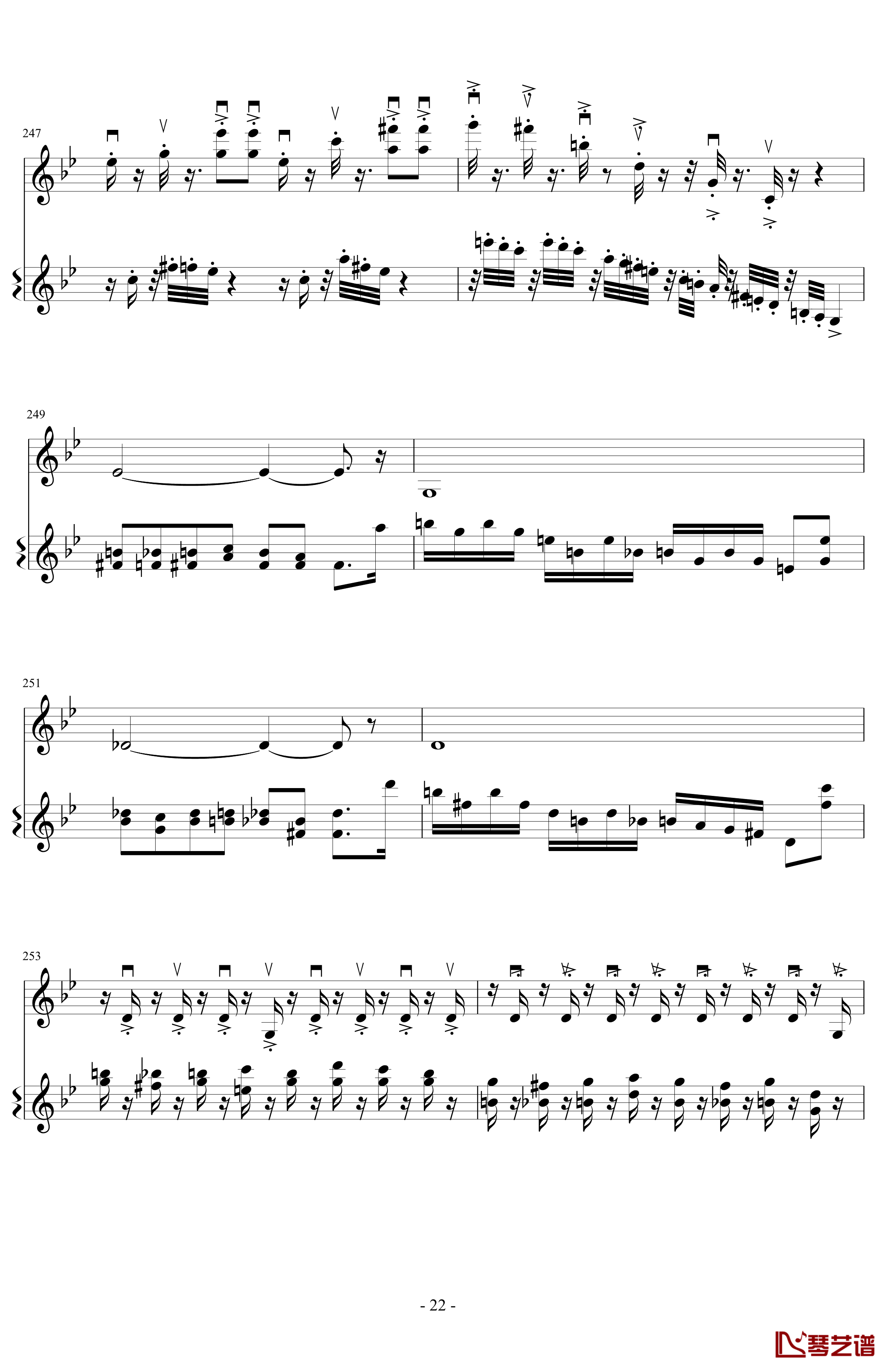 意大利国歌变奏曲钢琴谱-DXF22