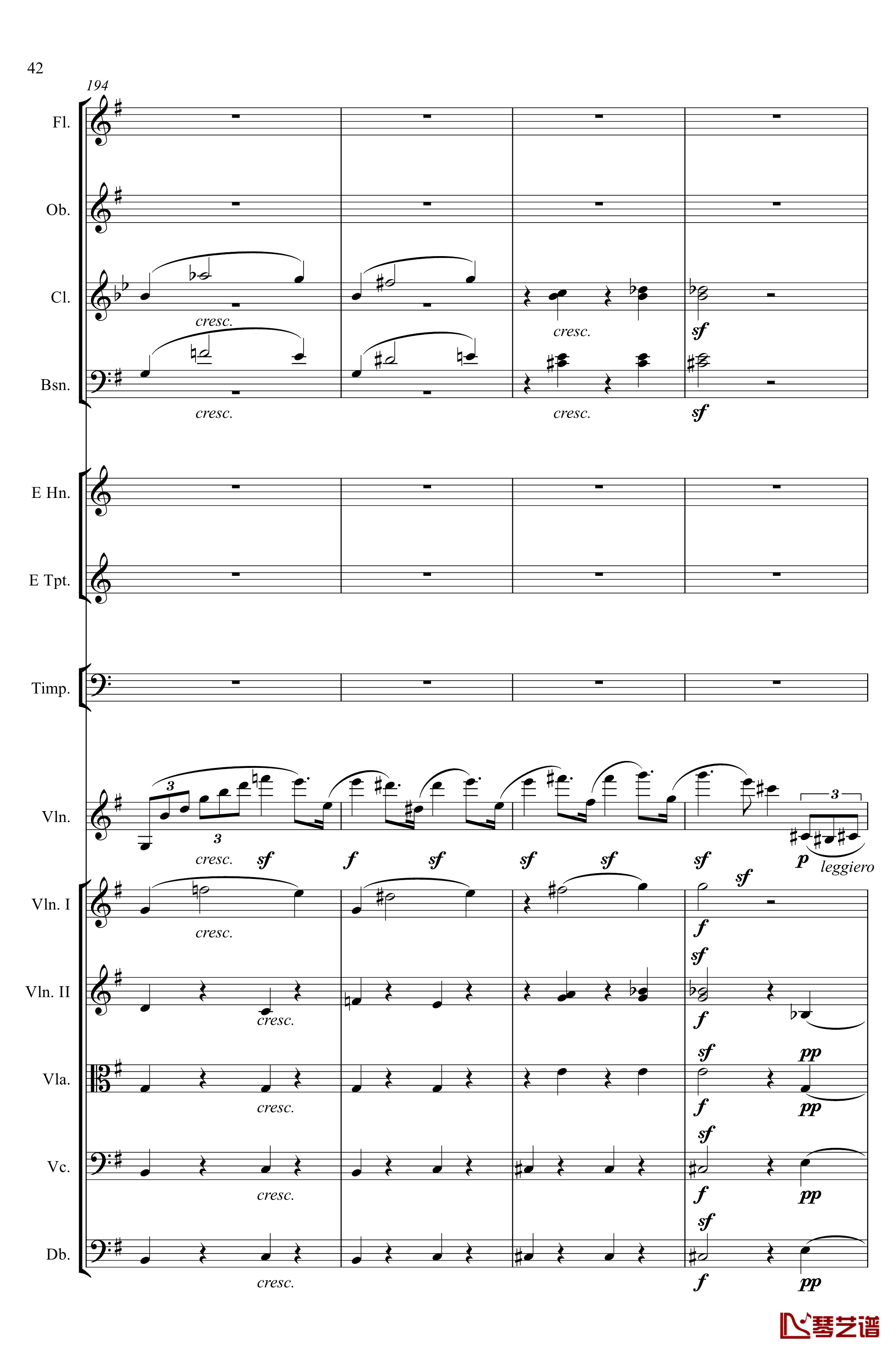 e小调小提琴协奏曲Op.64钢琴谱-第一乐章-门德尔松42