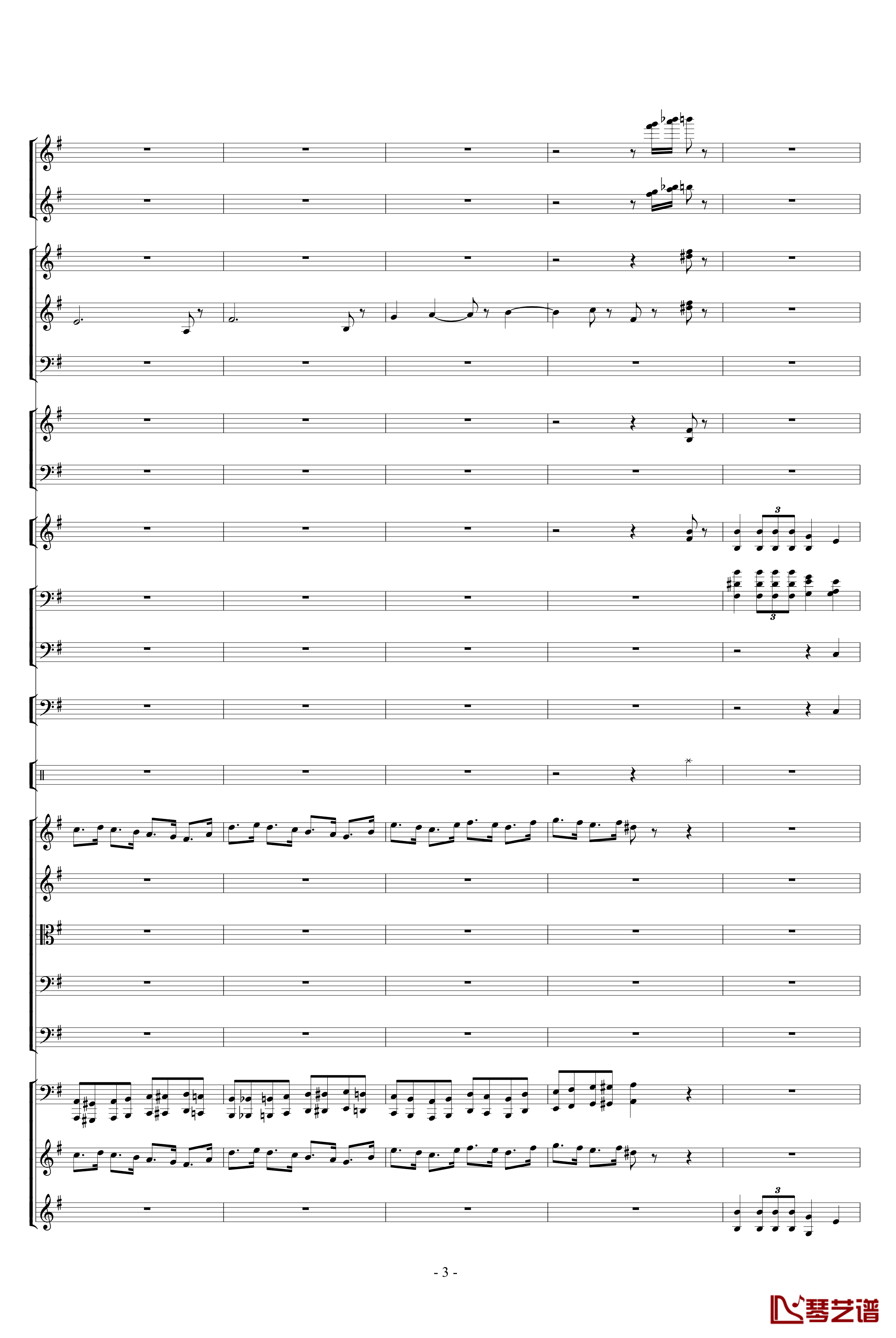 胡桃夹子组曲之进行曲钢琴谱-柴科夫斯基-Peter Ilyich Tchaikovsky3