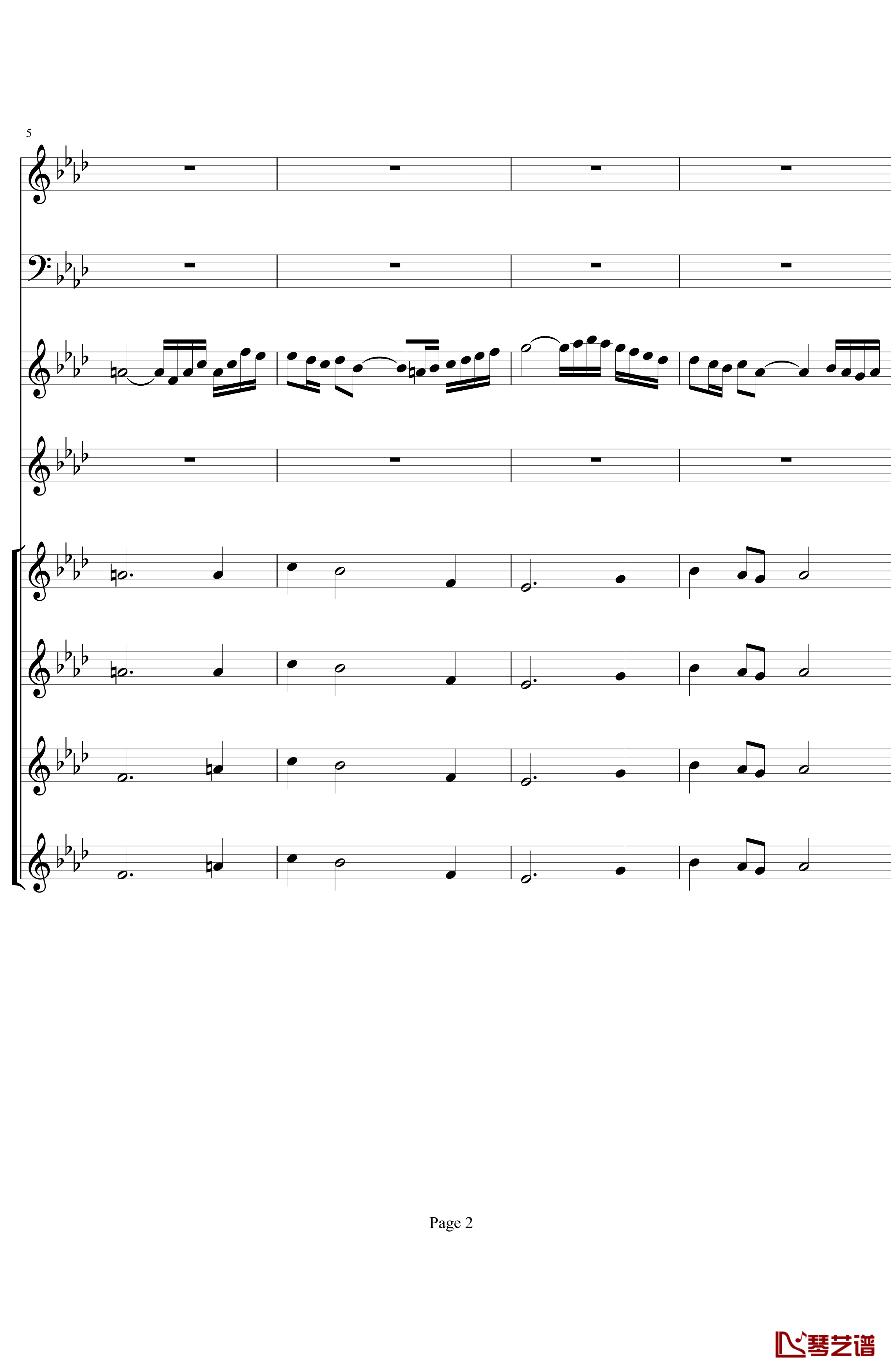 双童声协奏曲钢琴谱-Concerto Pour Deux Voix-合唱版-Saint-Preux2