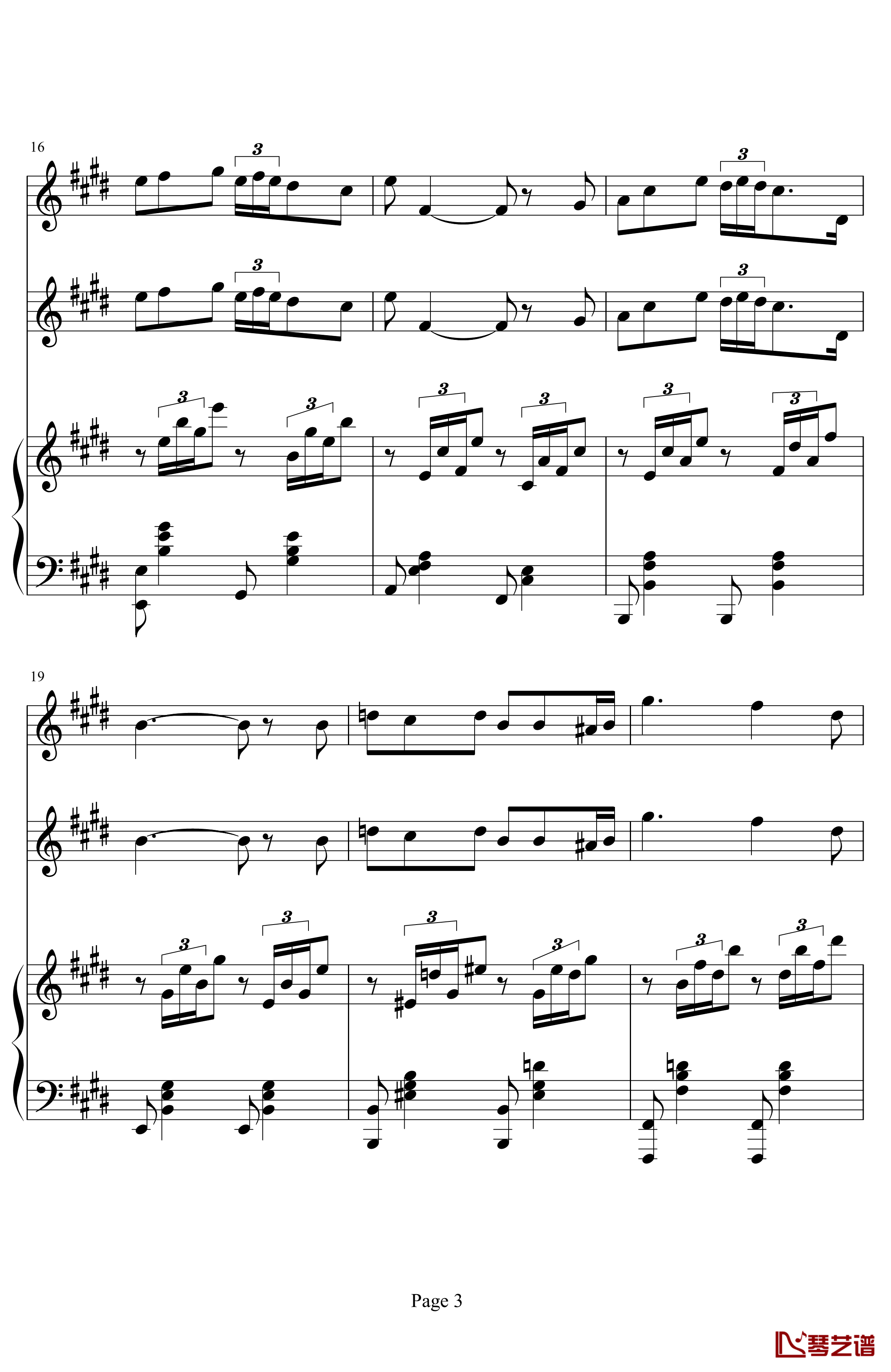 Mattinata钢琴谱-黎明-世界名曲3