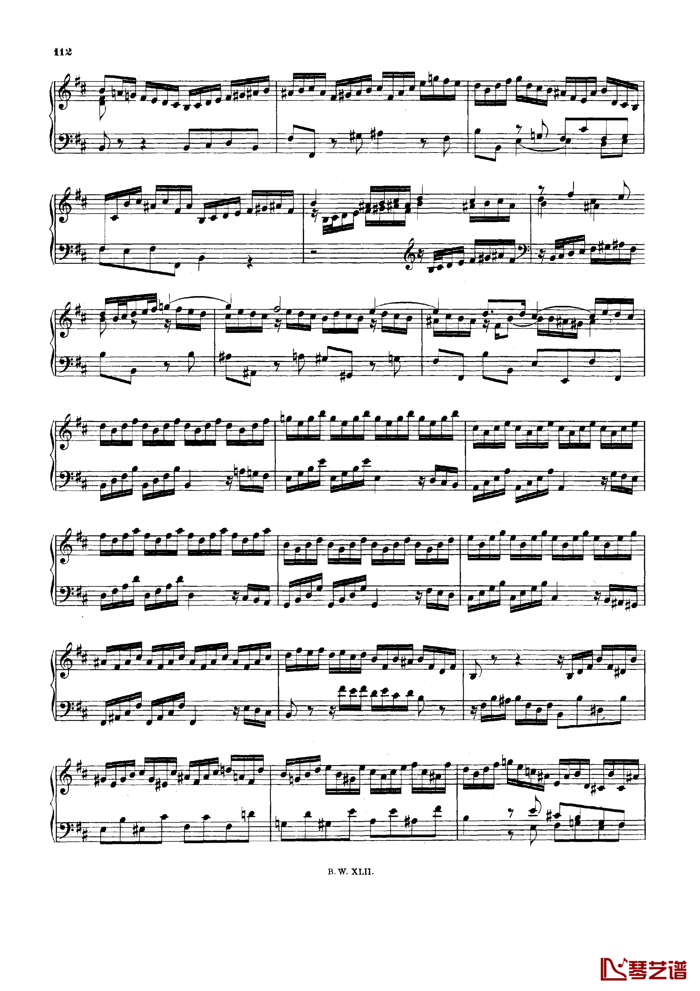 降B小调协奏曲钢琴谱-巴赫5