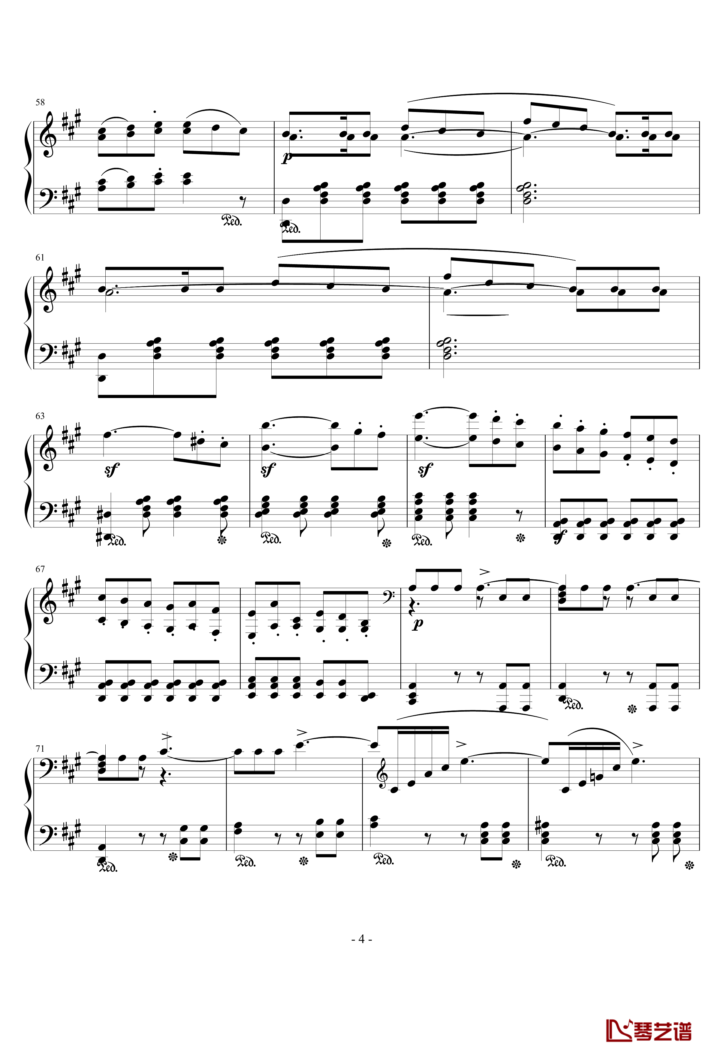 无言歌Op.19No.3钢琴谱-门德尔松4