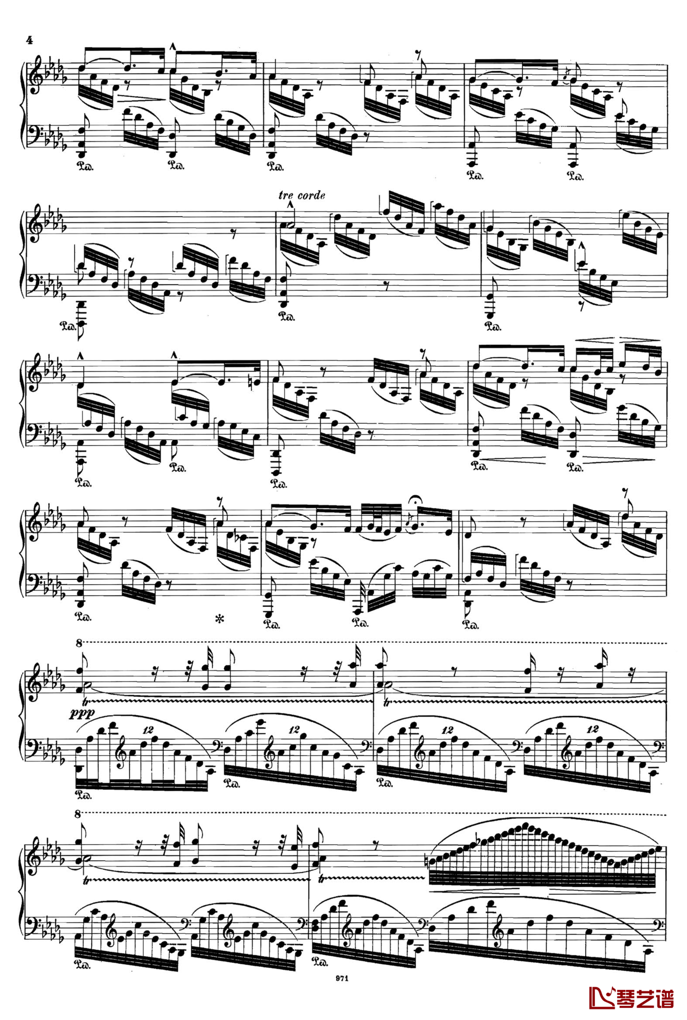 可爱的家钢琴谱-Op.72-塔尔贝格改编4