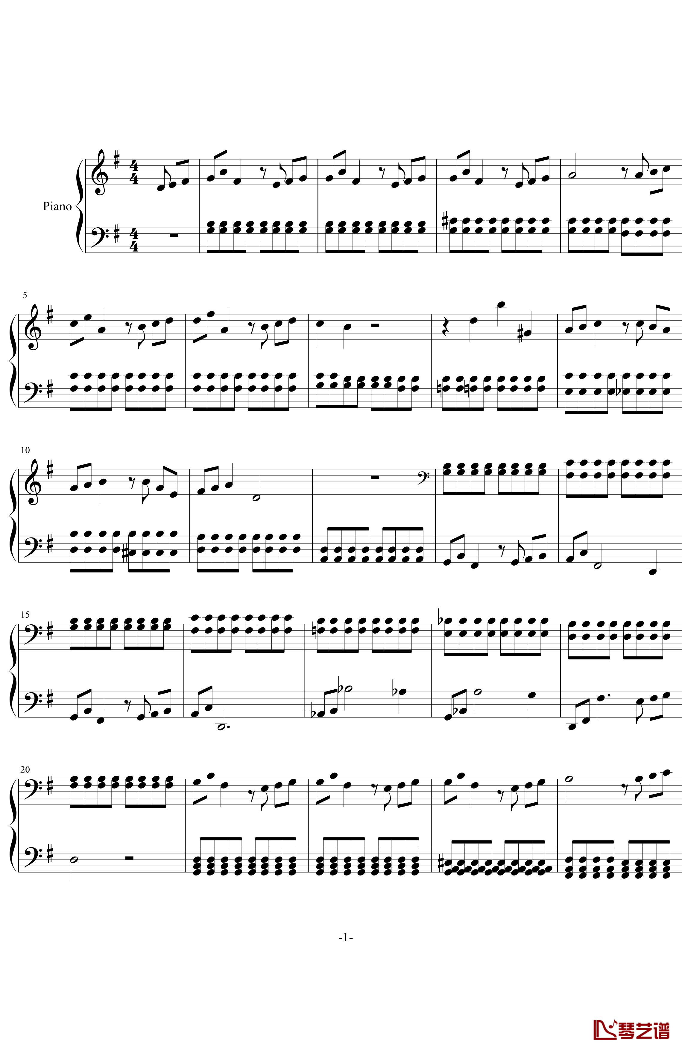 无比凹提钢琴谱-Antoniu1