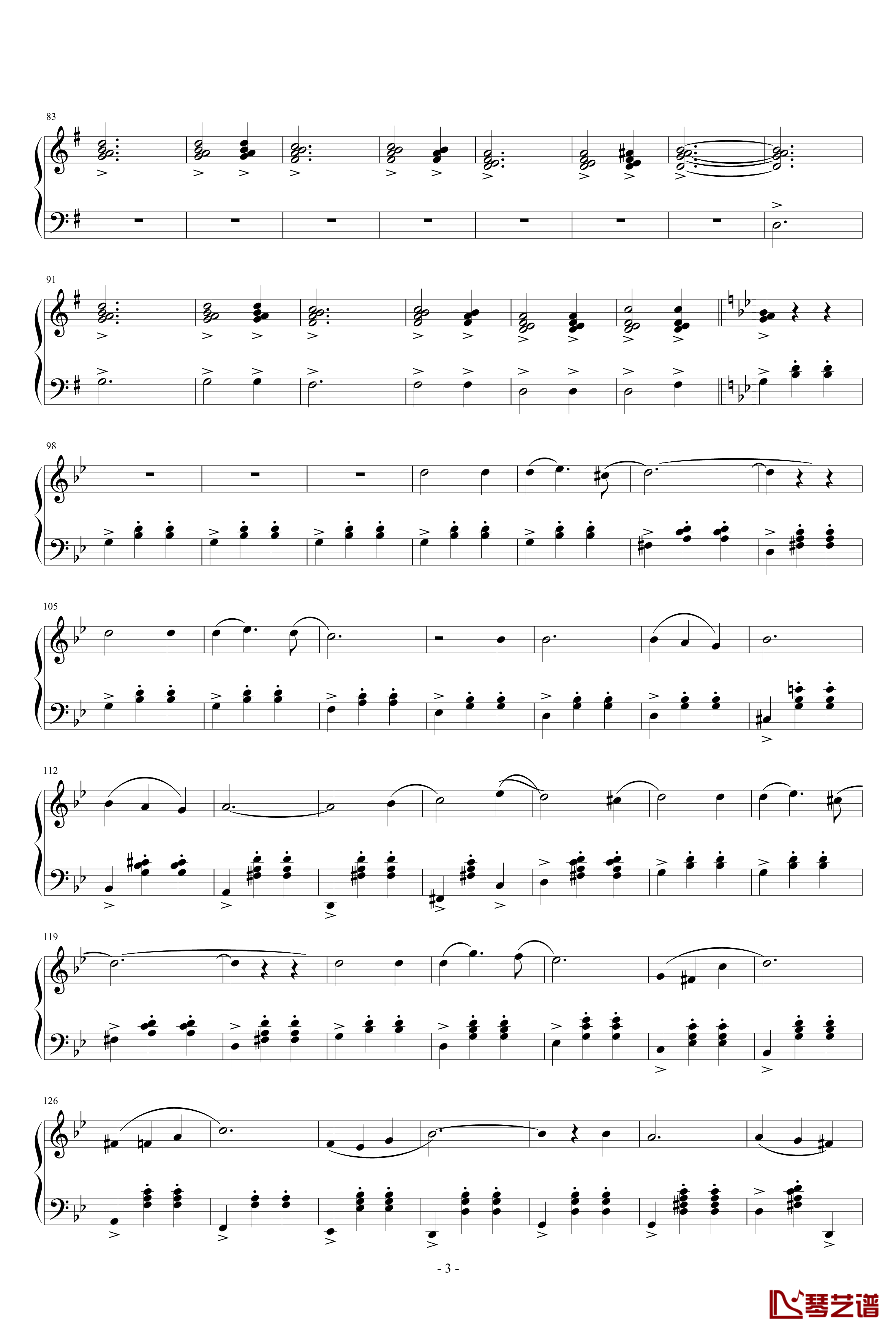 圆舞曲钢琴谱-DXF3