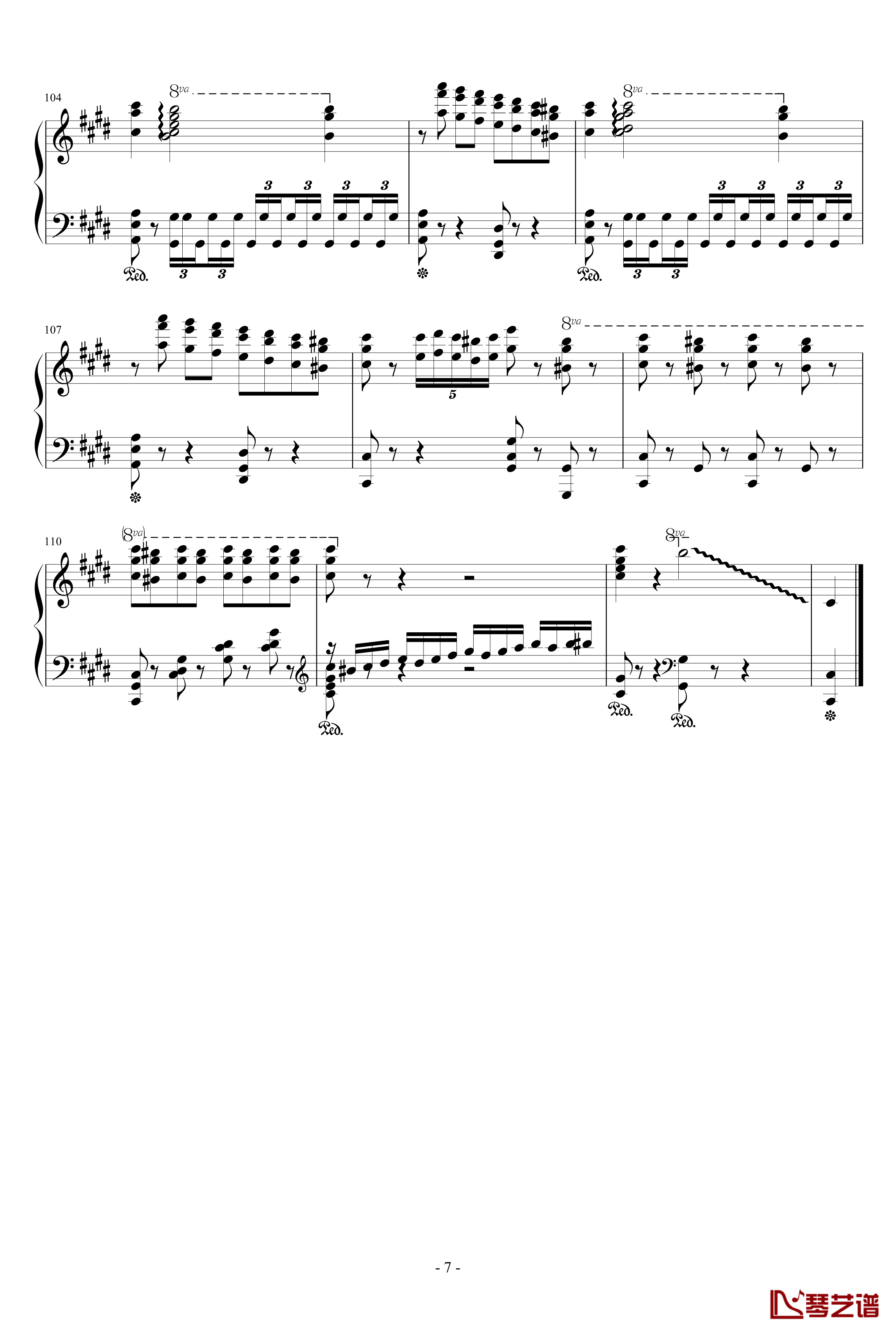 劲乐团v3钢琴谱-劲乐团7