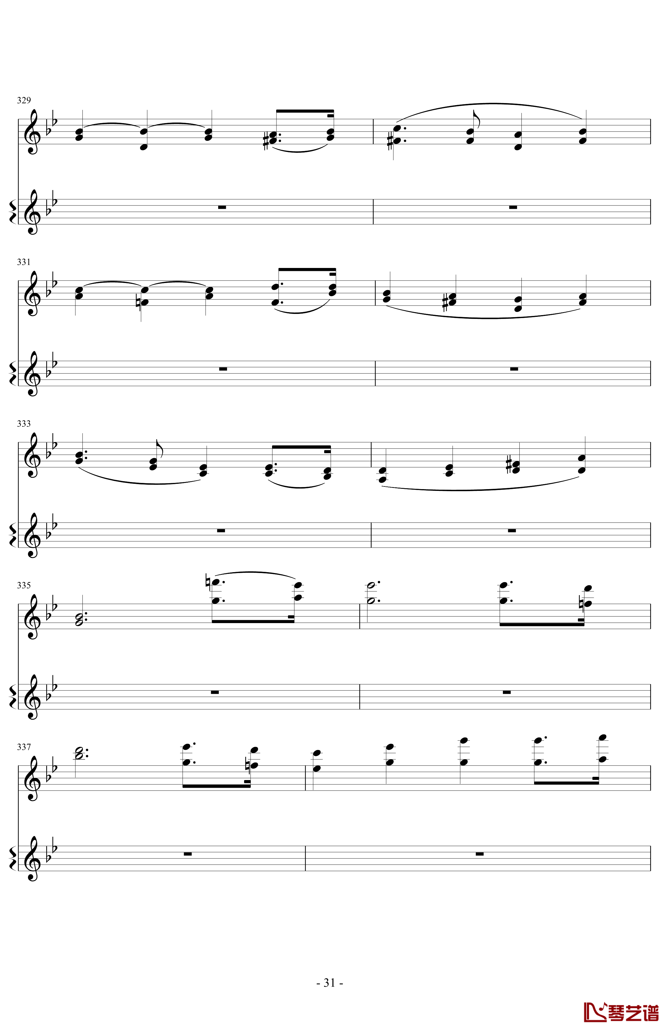 意大利国歌变奏曲钢琴谱-DXF31