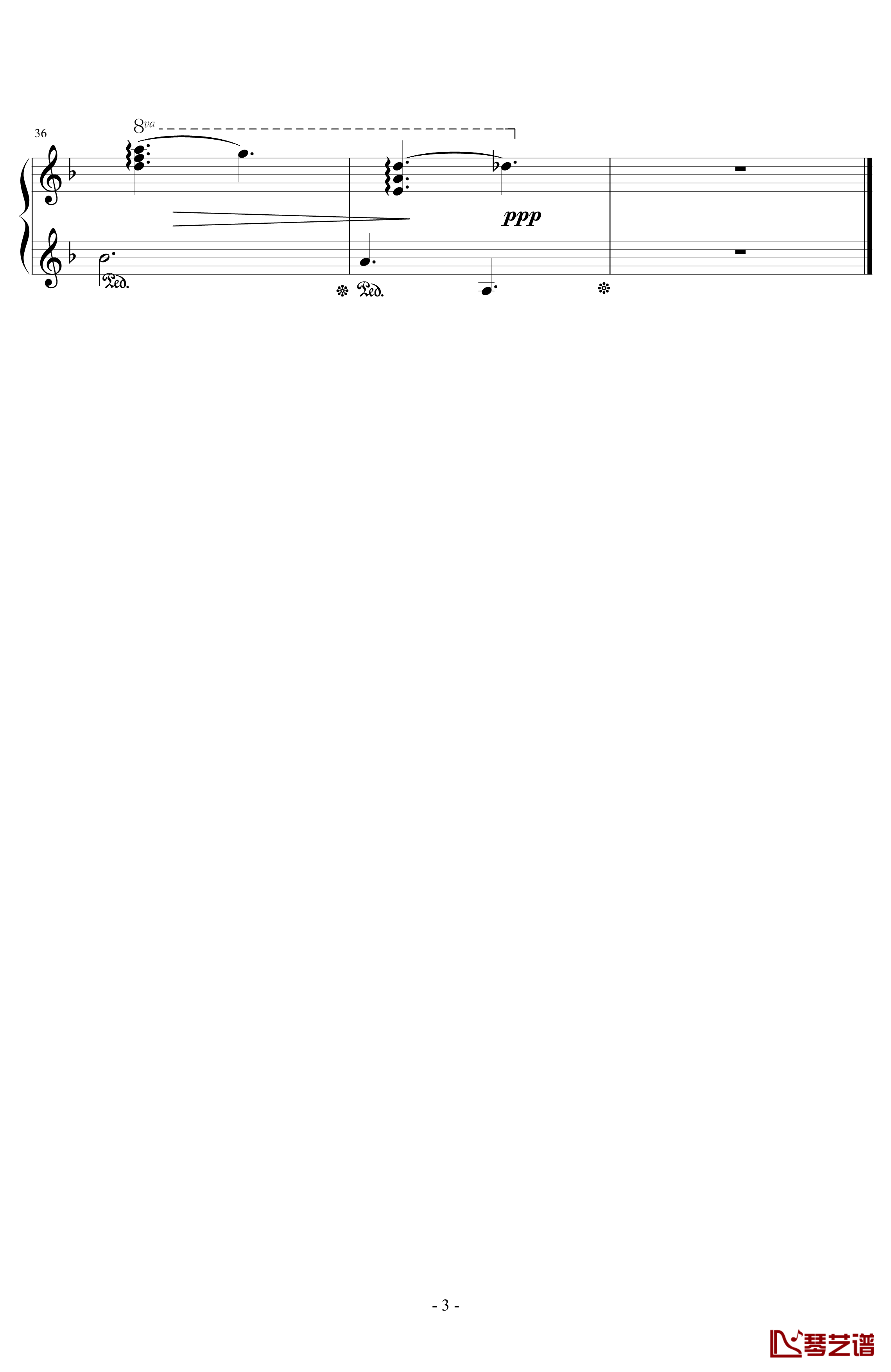 星の世界钢琴谱-Piano Minor Chord D-星之梦3