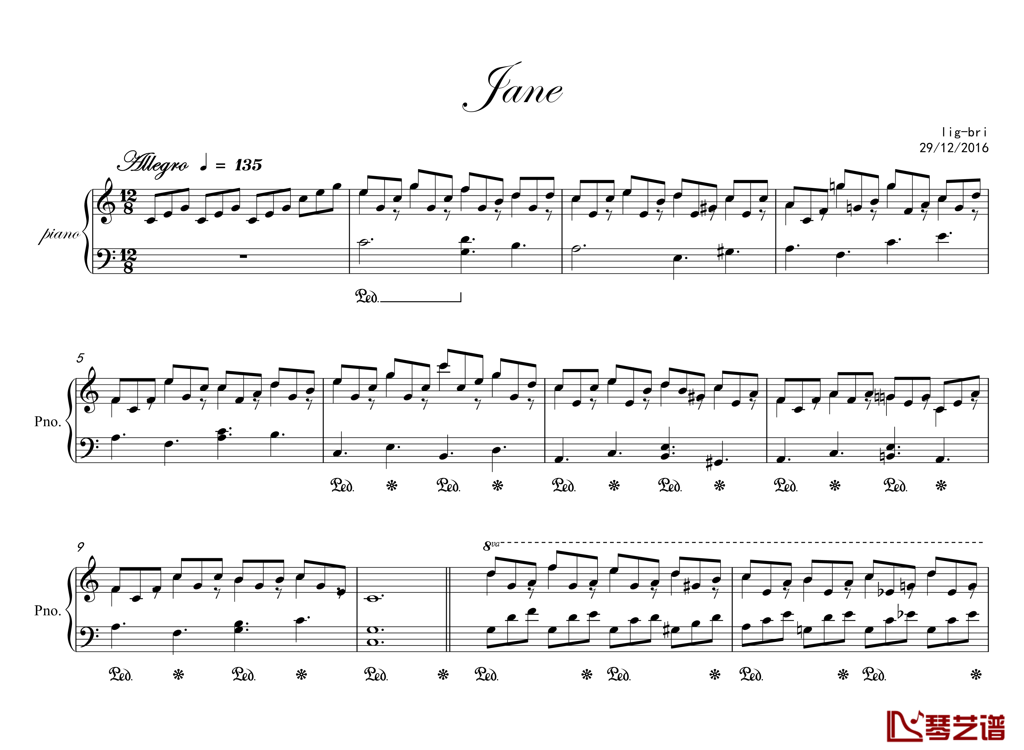 jane钢琴谱-lig-bri1
