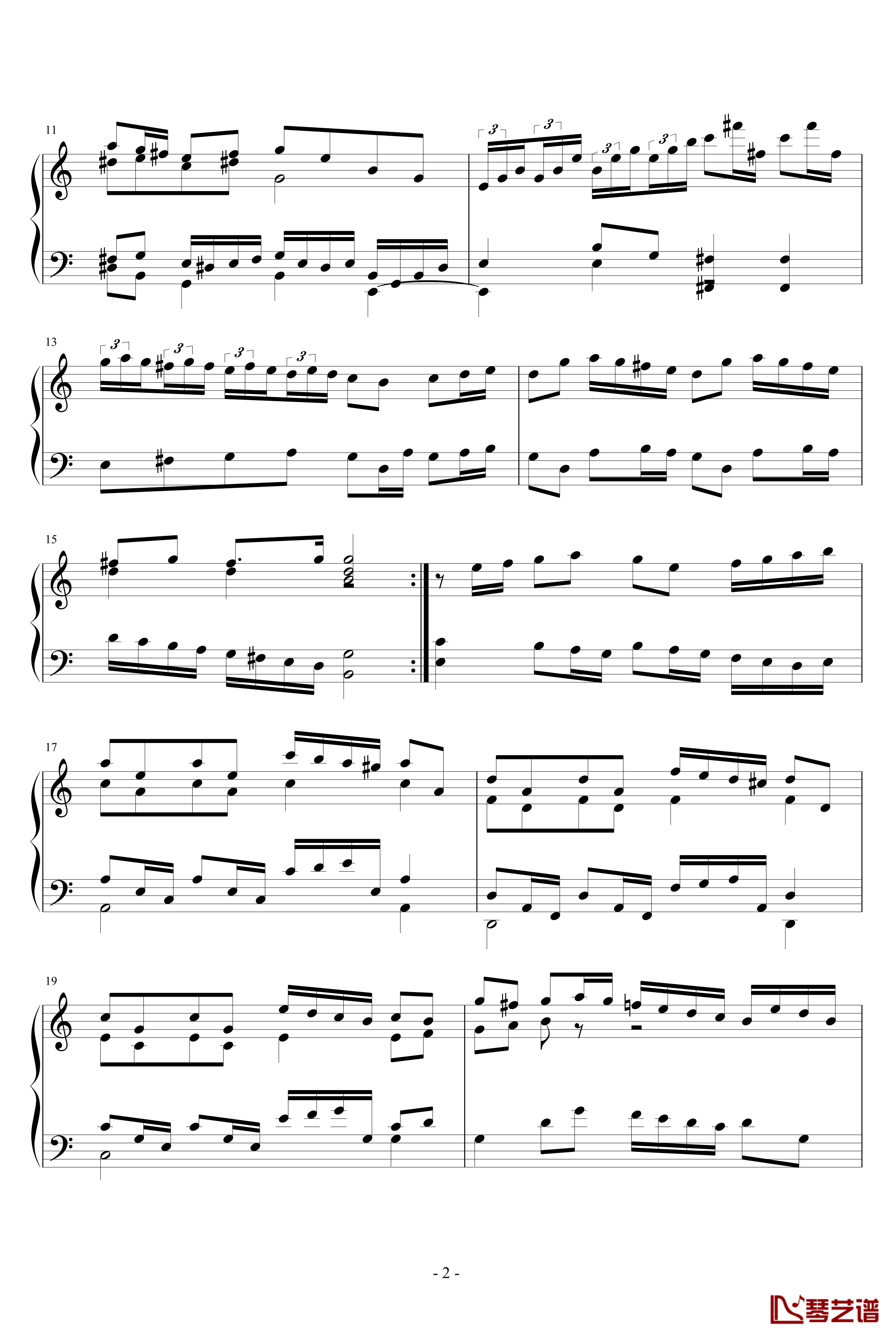 C大调赋格钢琴谱-PARROT1862