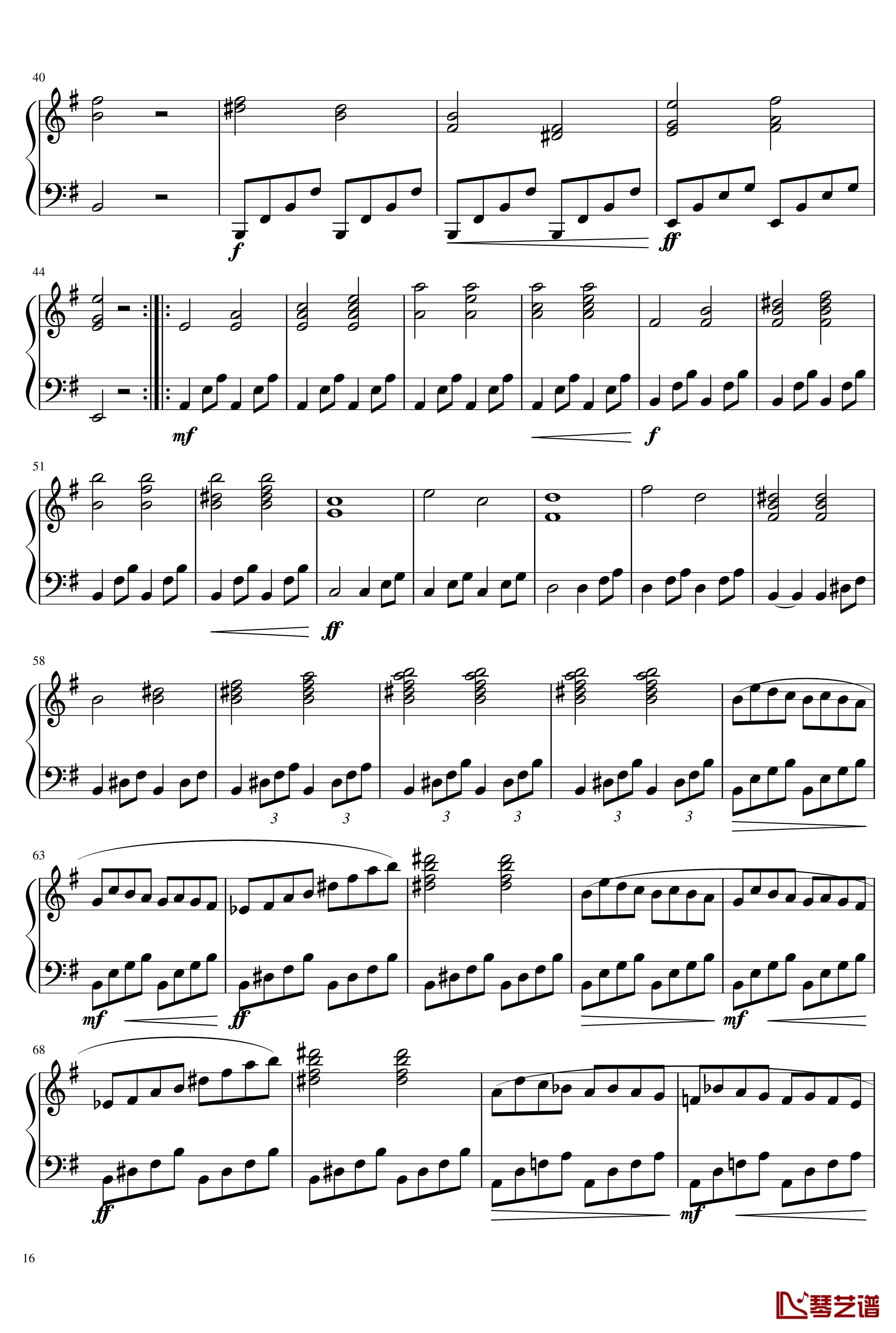 E小调第一钢琴奏鸣曲钢琴谱-一个世纪16