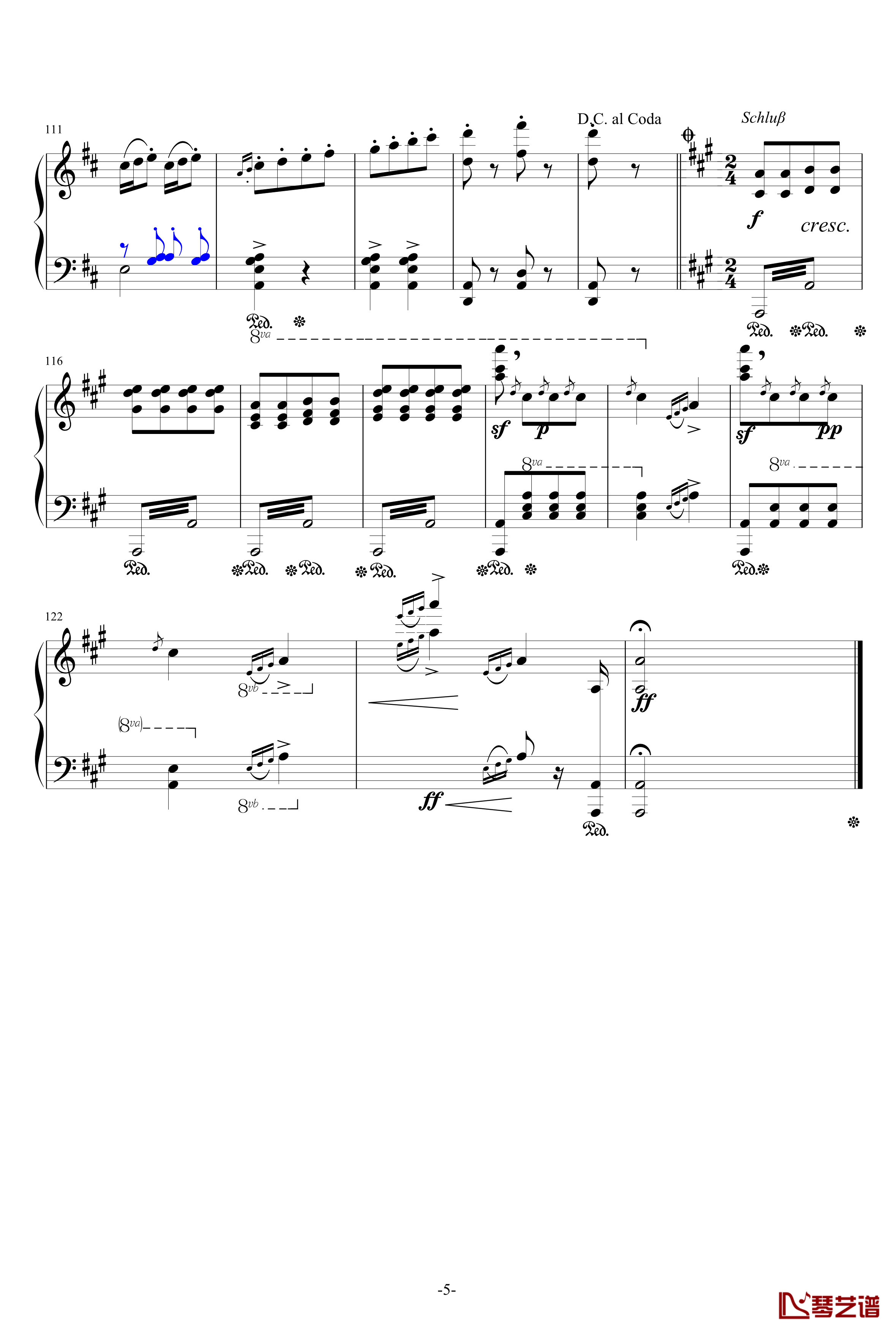 闲聊波尔卡钢琴谱-独奏版-约翰·施特劳斯5