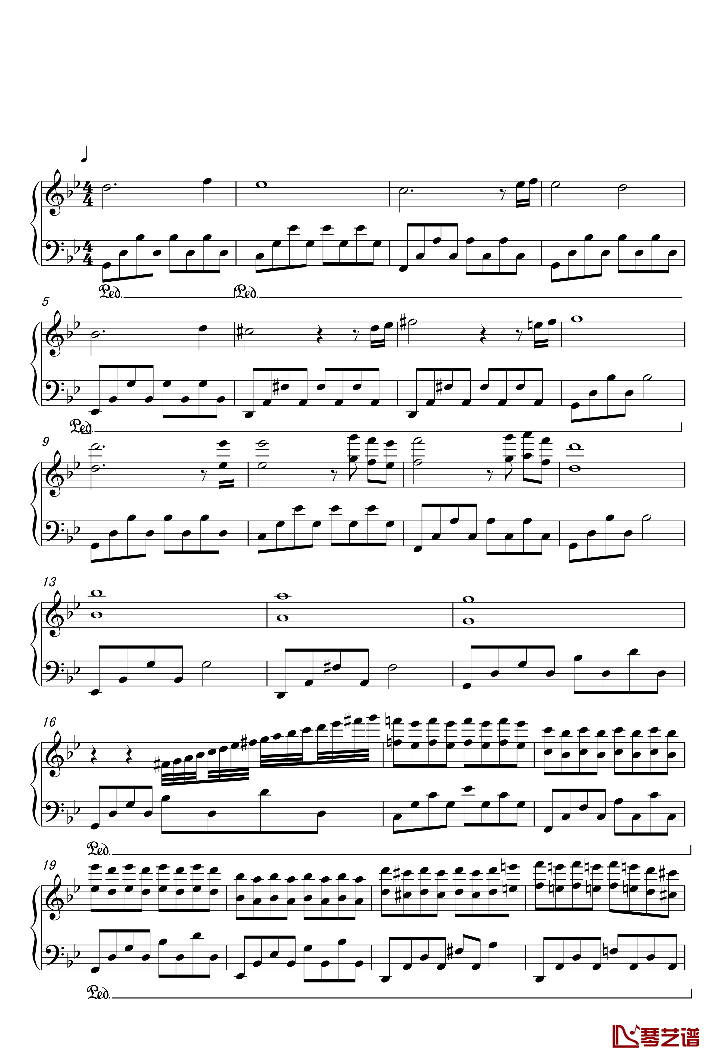 Piano Melody2钢琴谱-FangDong1