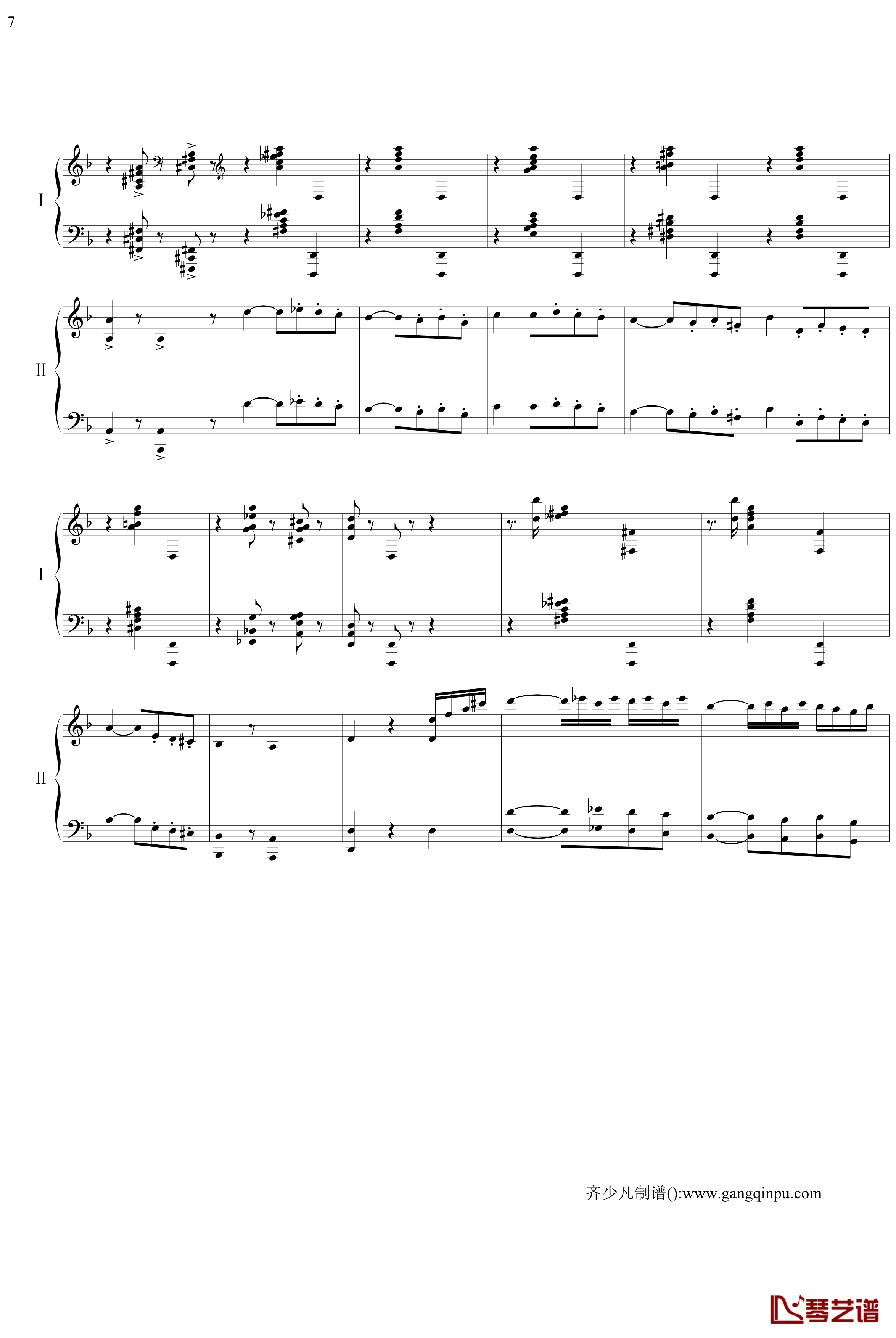 帕格尼尼主题狂想曲钢琴谱-11~18变奏-拉赫马尼若夫7