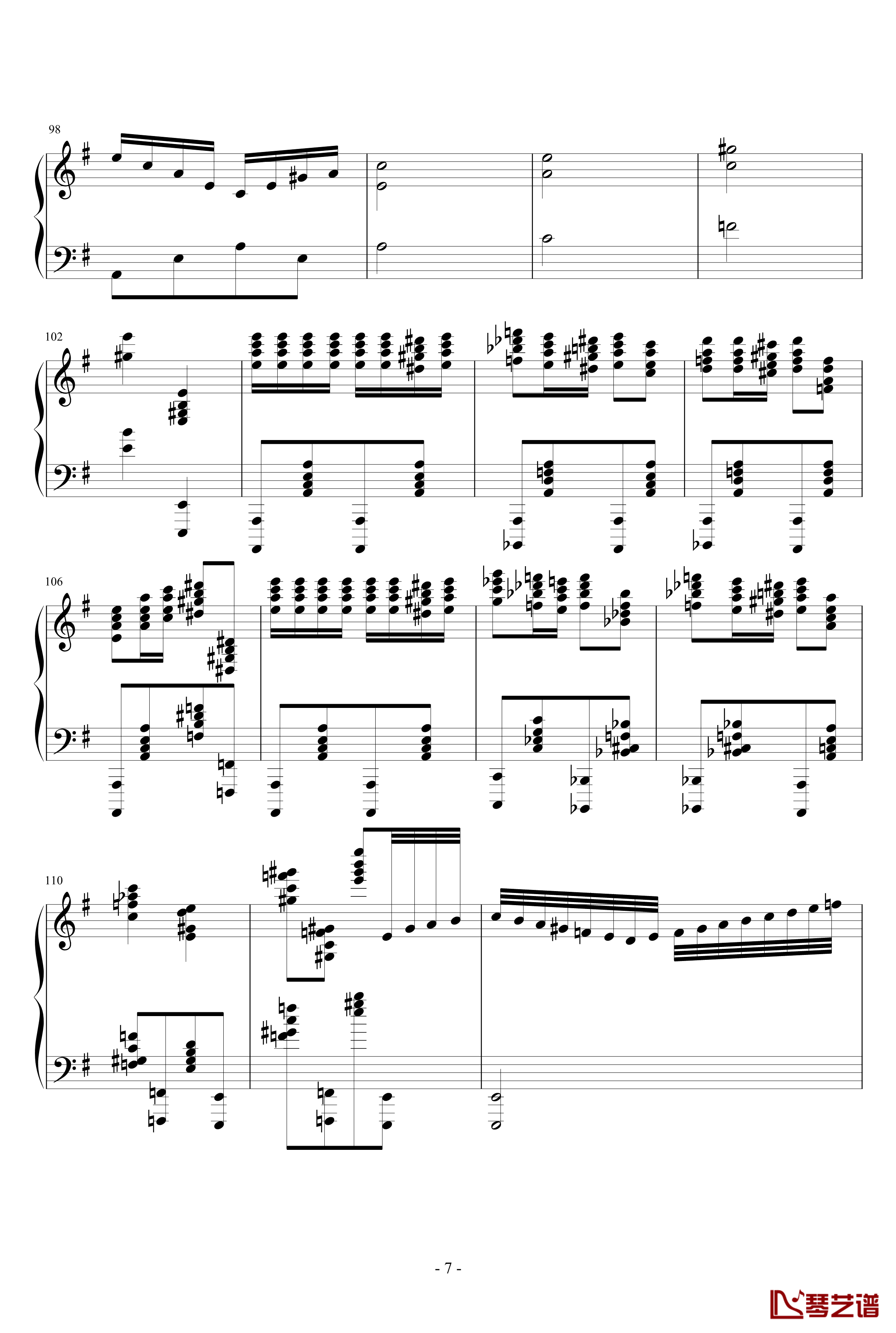 Hedwig's Theme钢琴谱-哈利波特主题曲7