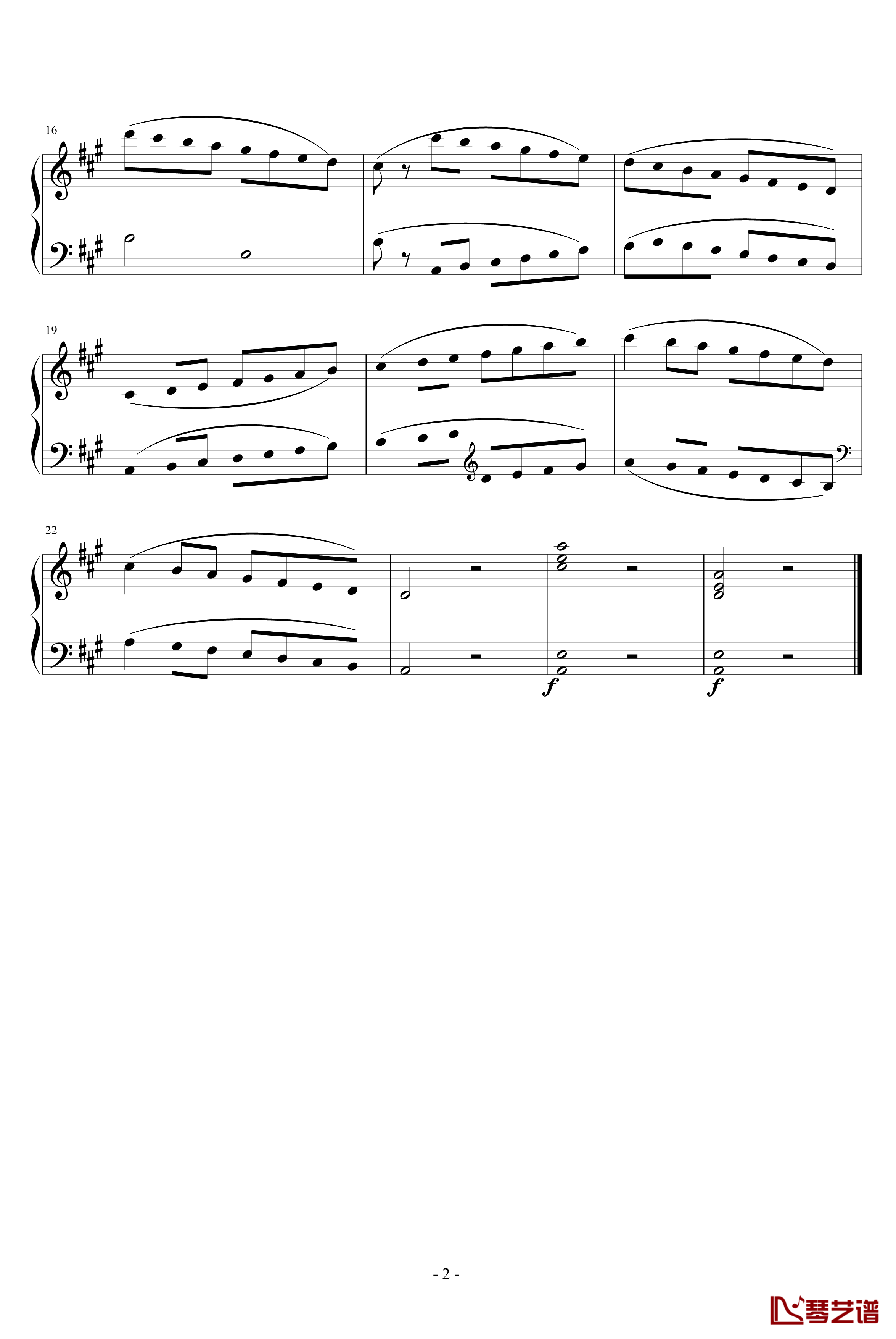 A大调练习曲钢琴谱-杜佛诺伊2