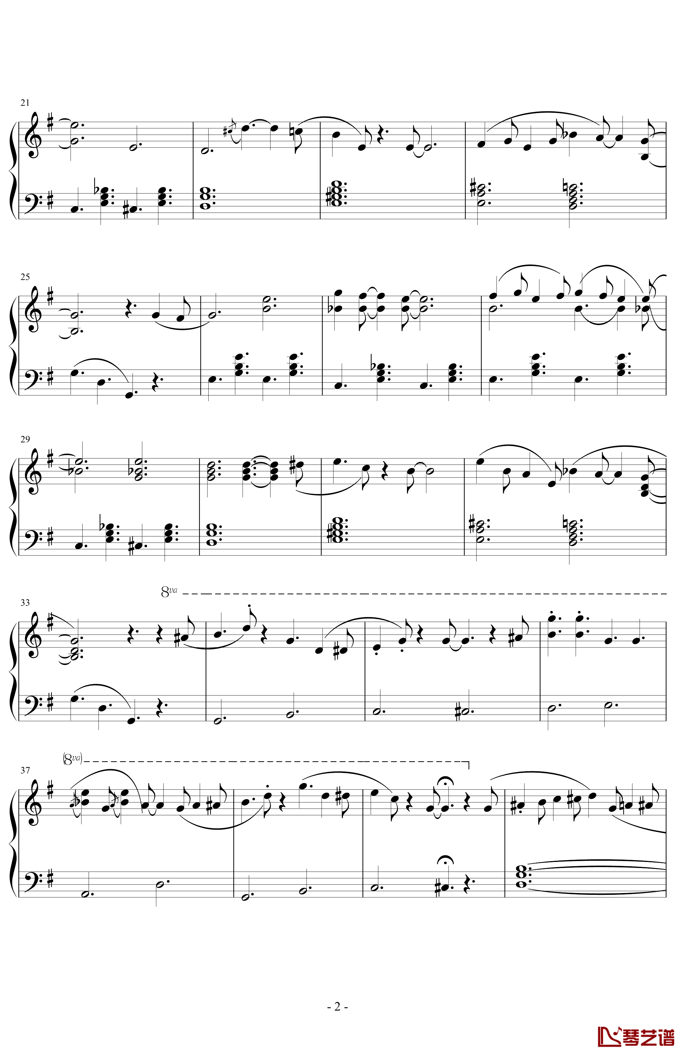 美丽爵士钢琴谱-爵士音乐2