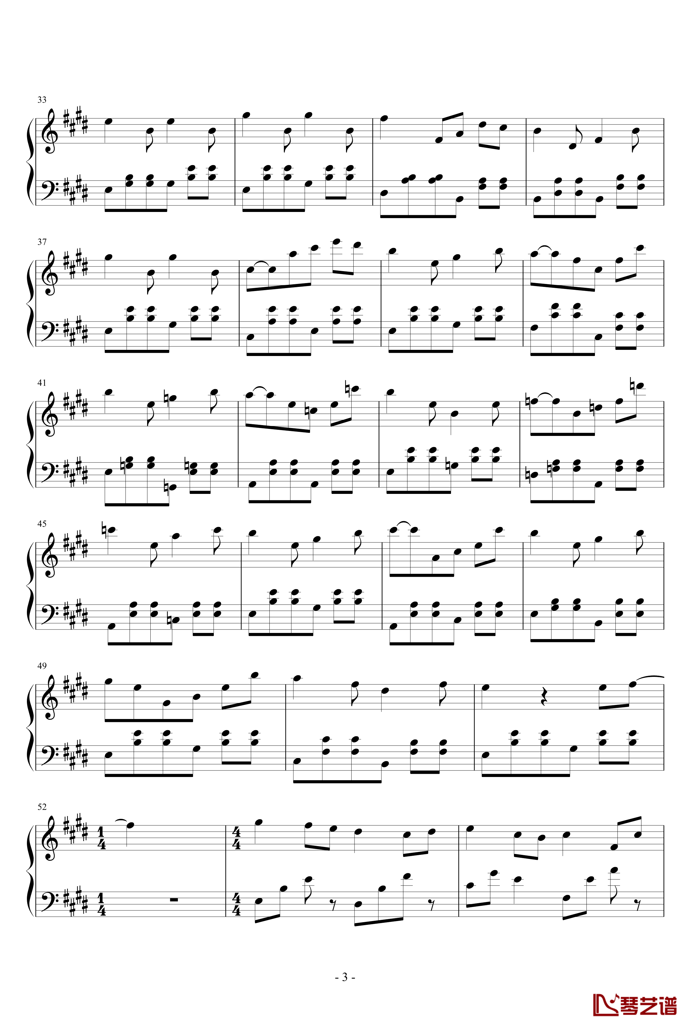 春天的幻想曲钢琴谱-费伦斯特19913