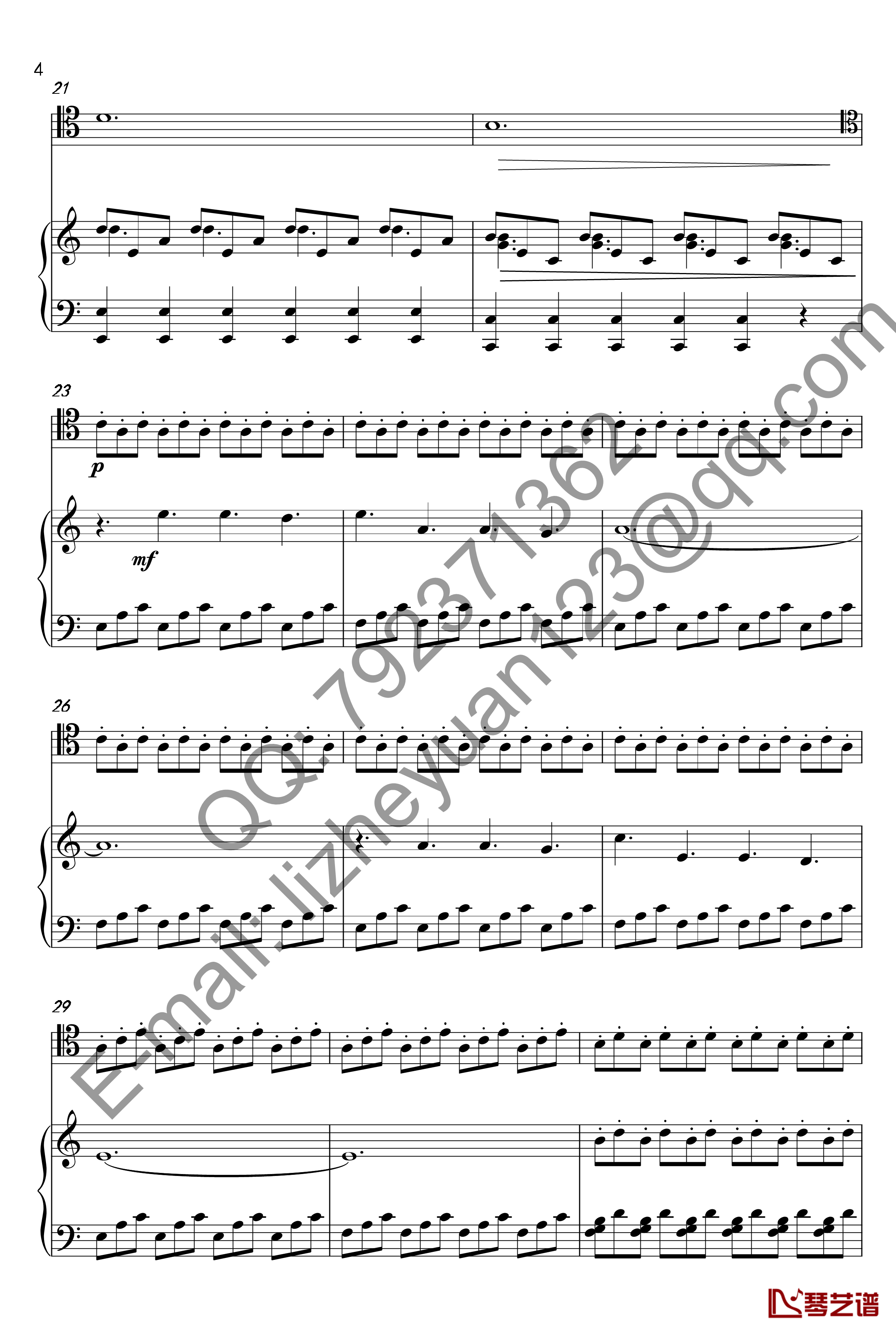唐顿庄园主题曲钢琴谱-钢琴+大提琴-唐顿庄园4