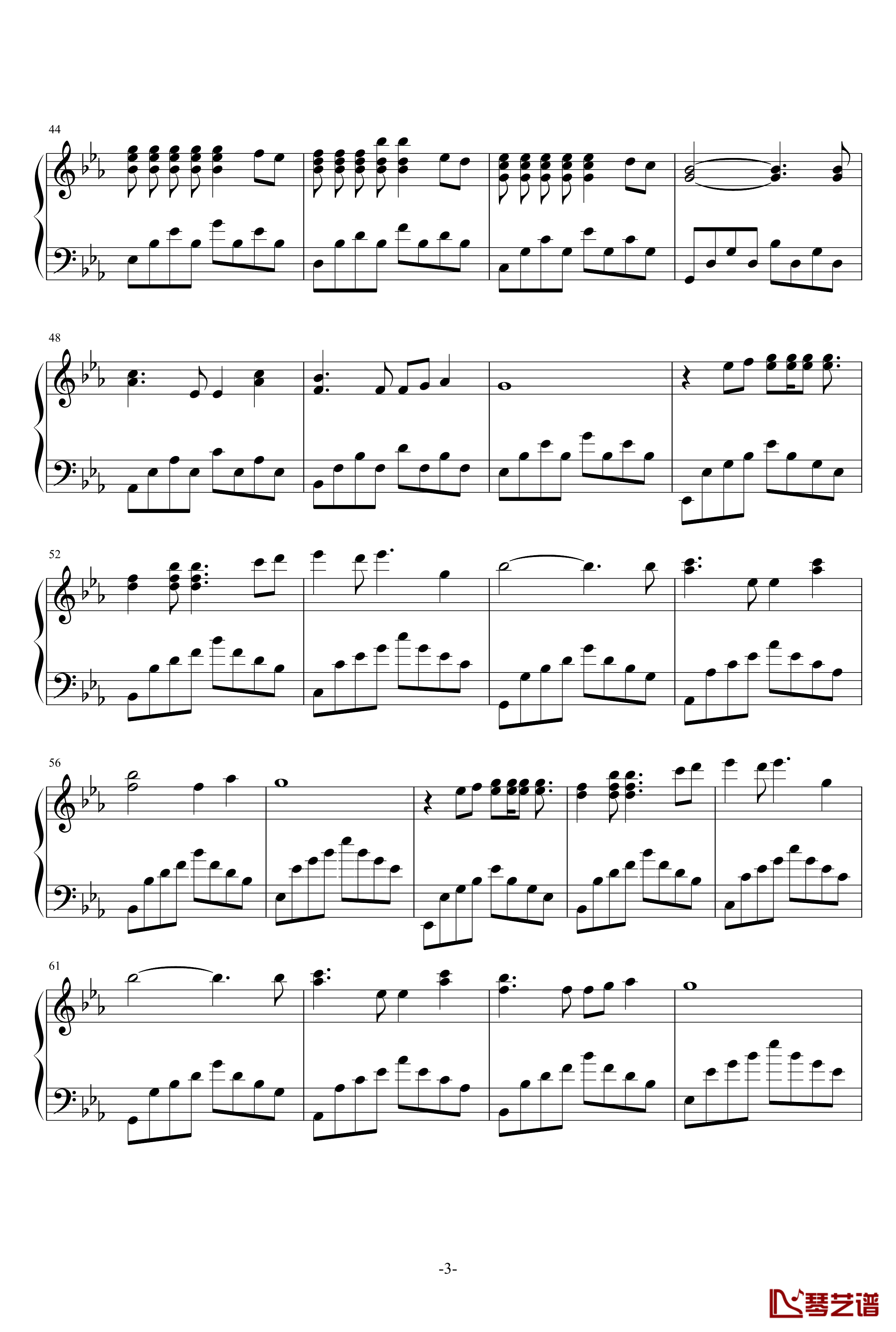 JUST钢琴谱-霍宇琛3