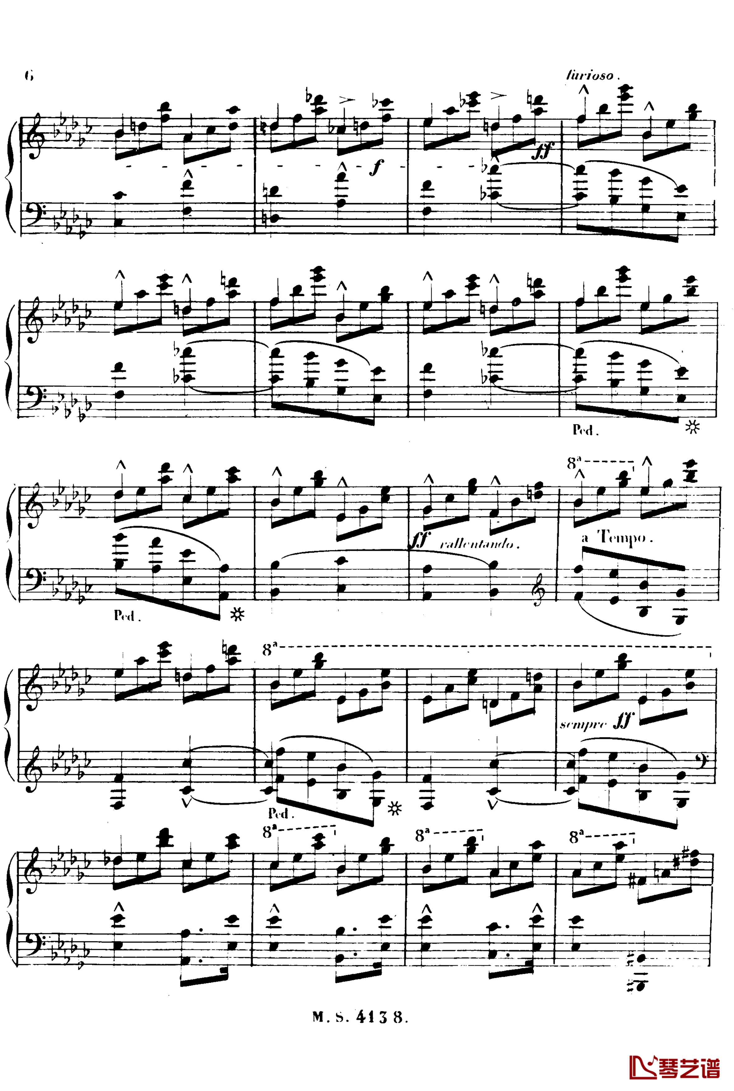 B大调夜曲 Op.51b钢琴谱-塔尔贝格7