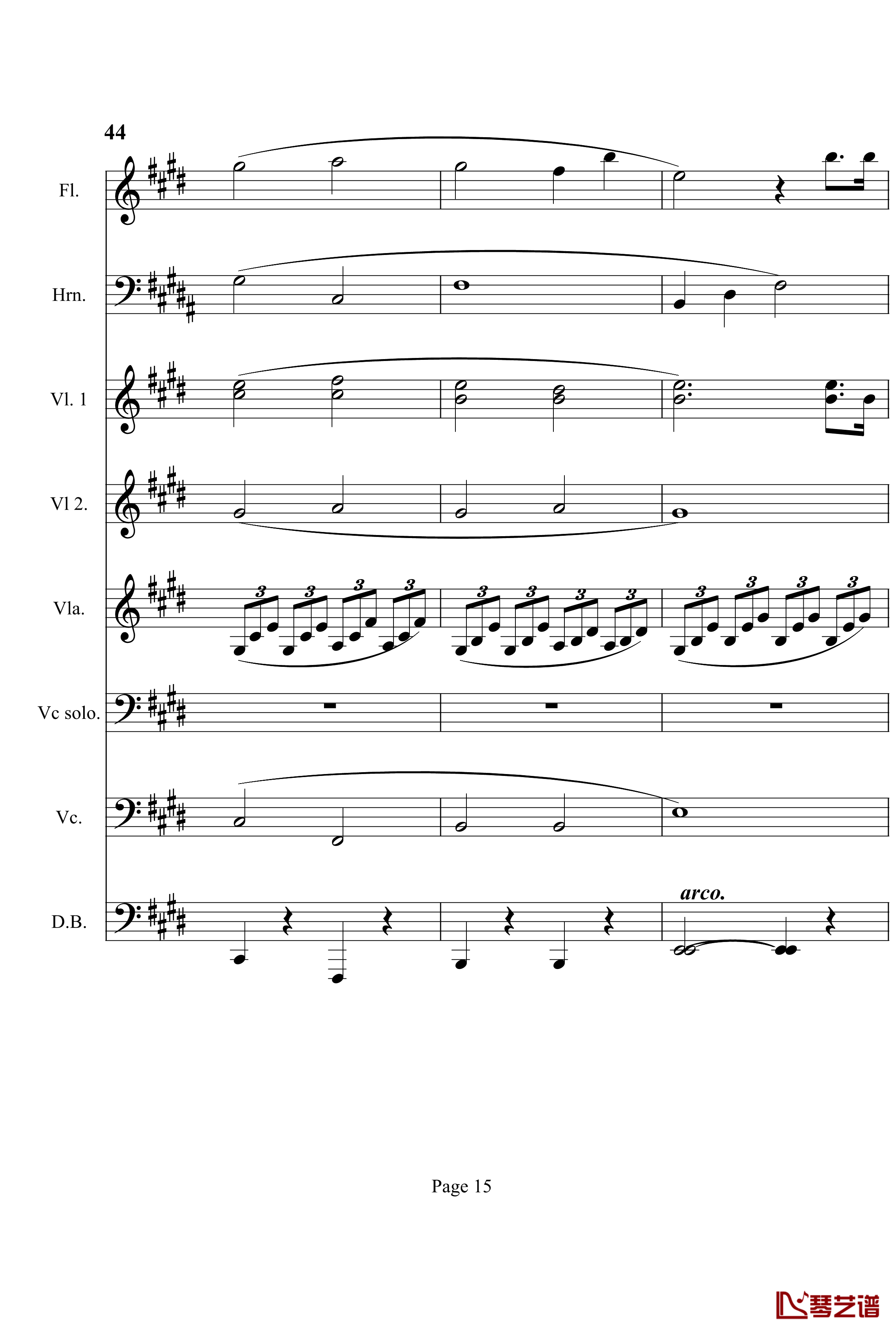 奏鸣曲之交响钢琴谱-第14首-Ⅰ-贝多芬-beethoven15