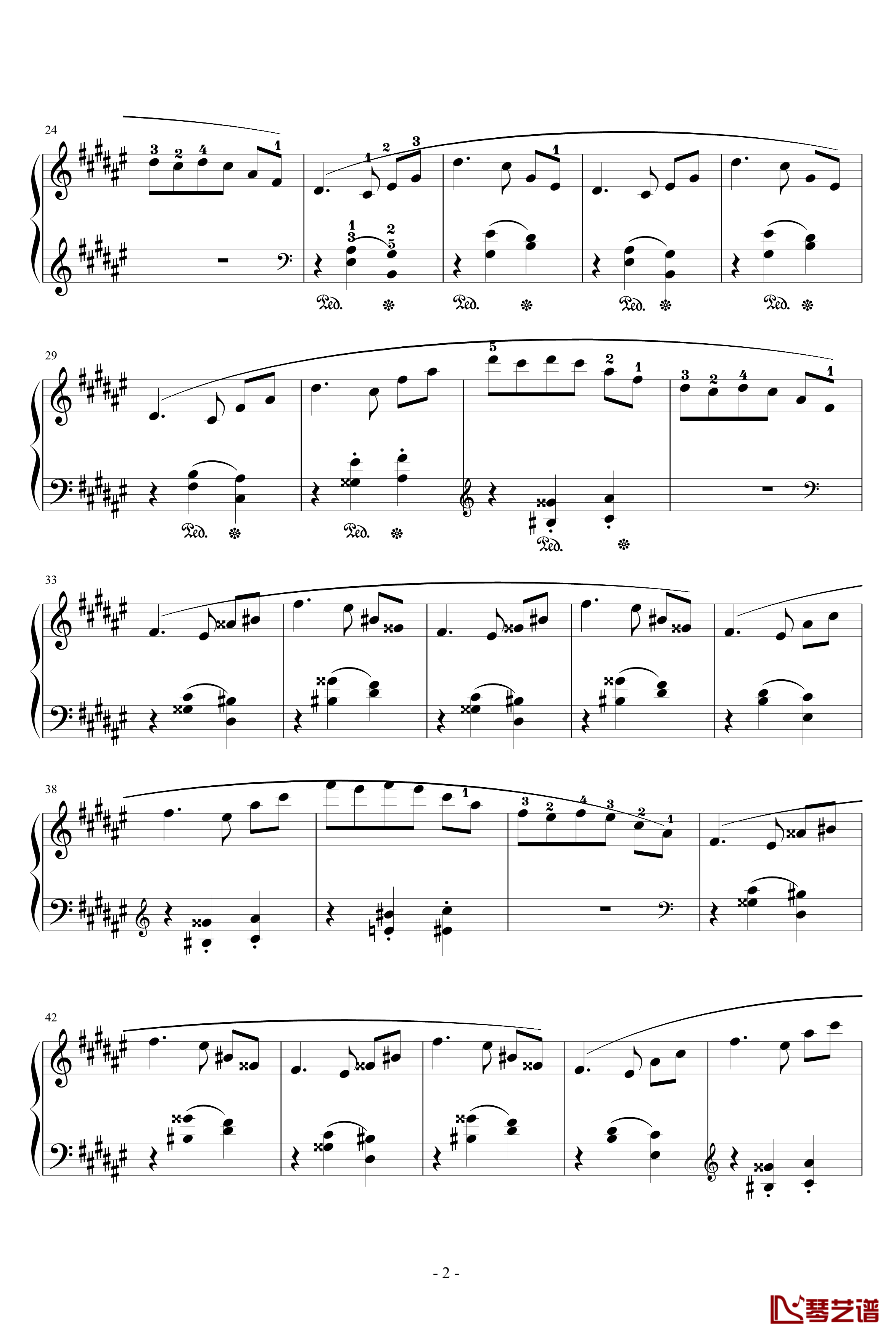 第一首被遗忘的圆舞曲钢琴谱-第一部分-李斯特2