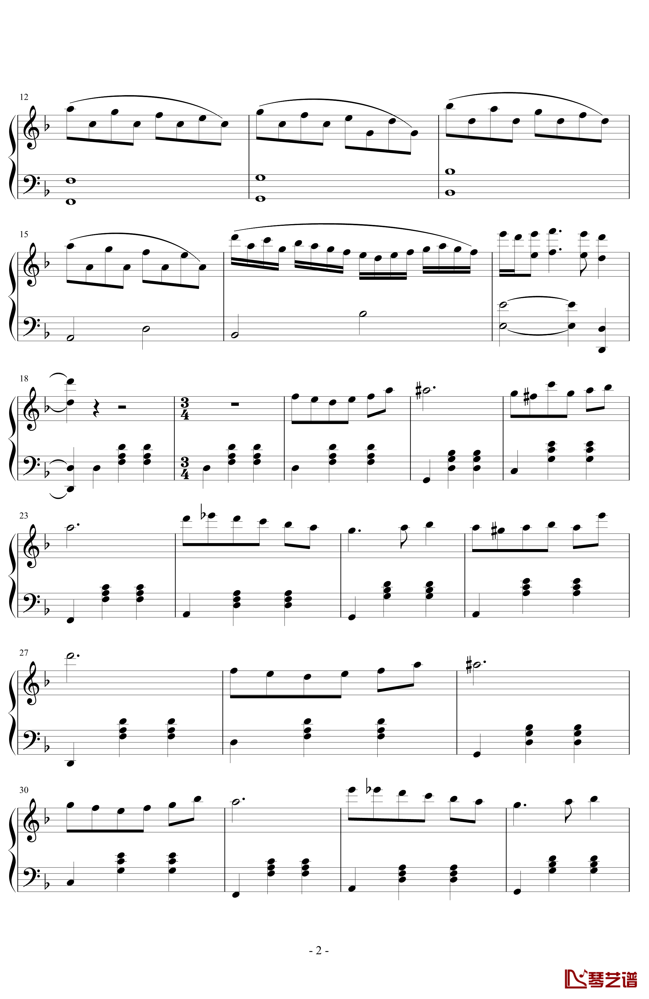 紫日钢琴谱-zhoucong0092