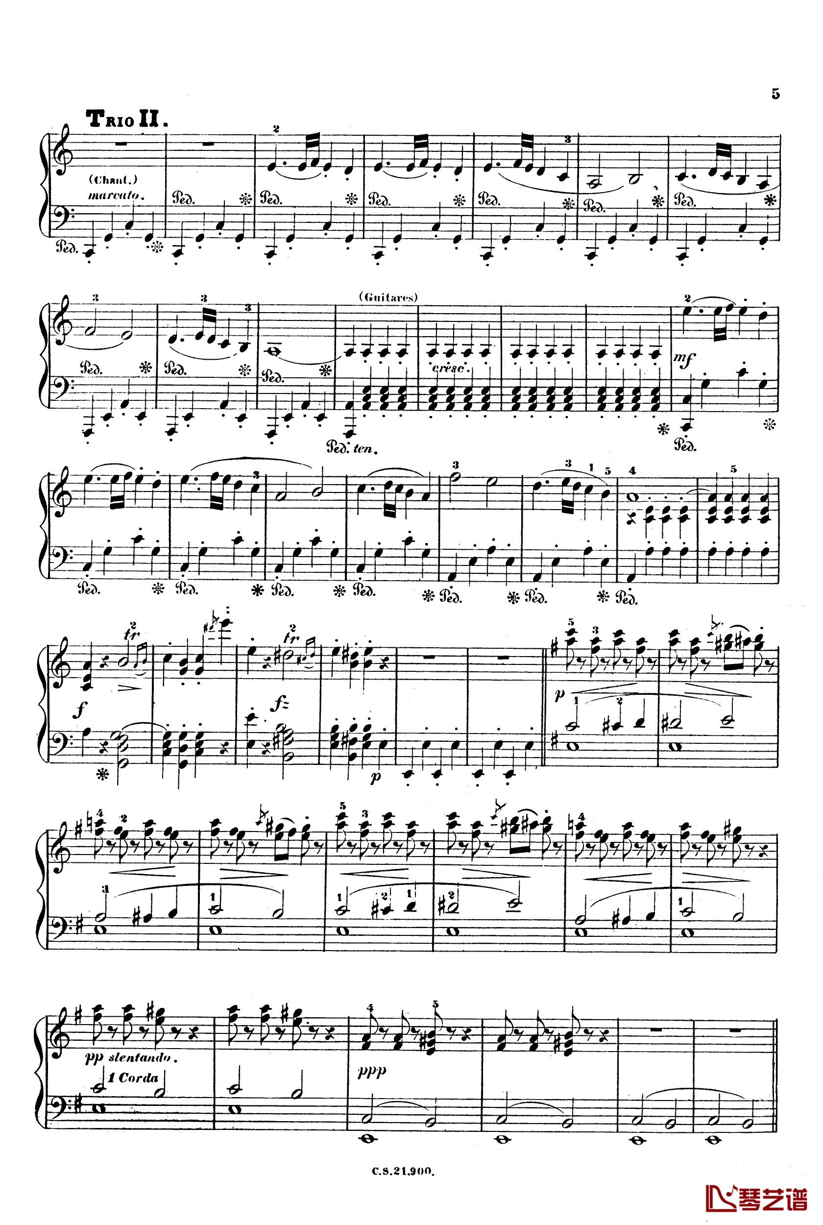 埃及进行曲 Op.335钢琴谱-约翰·斯特劳斯5