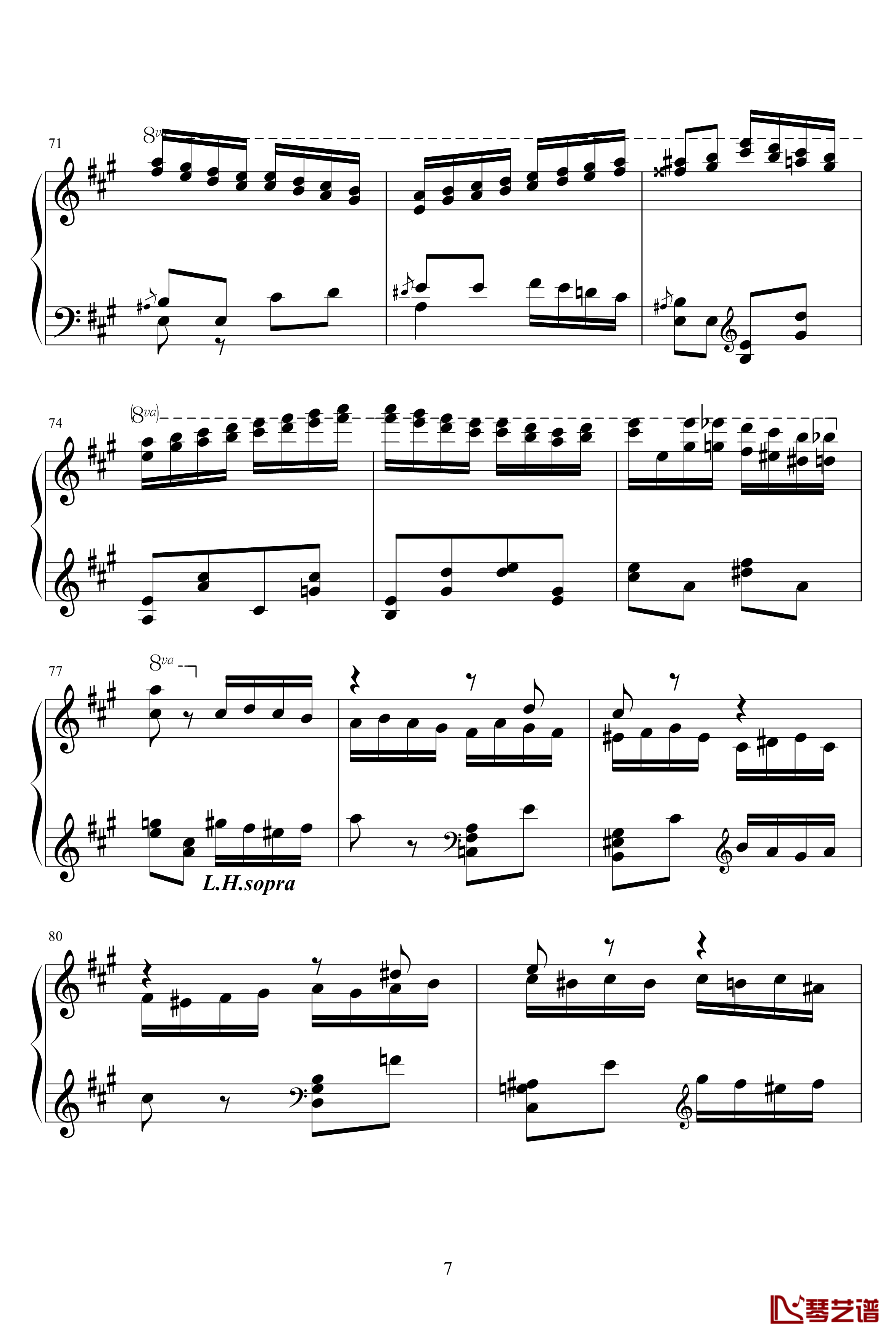 土耳其进行曲钢琴谱-原版-莫扎特-瓦洛多斯7