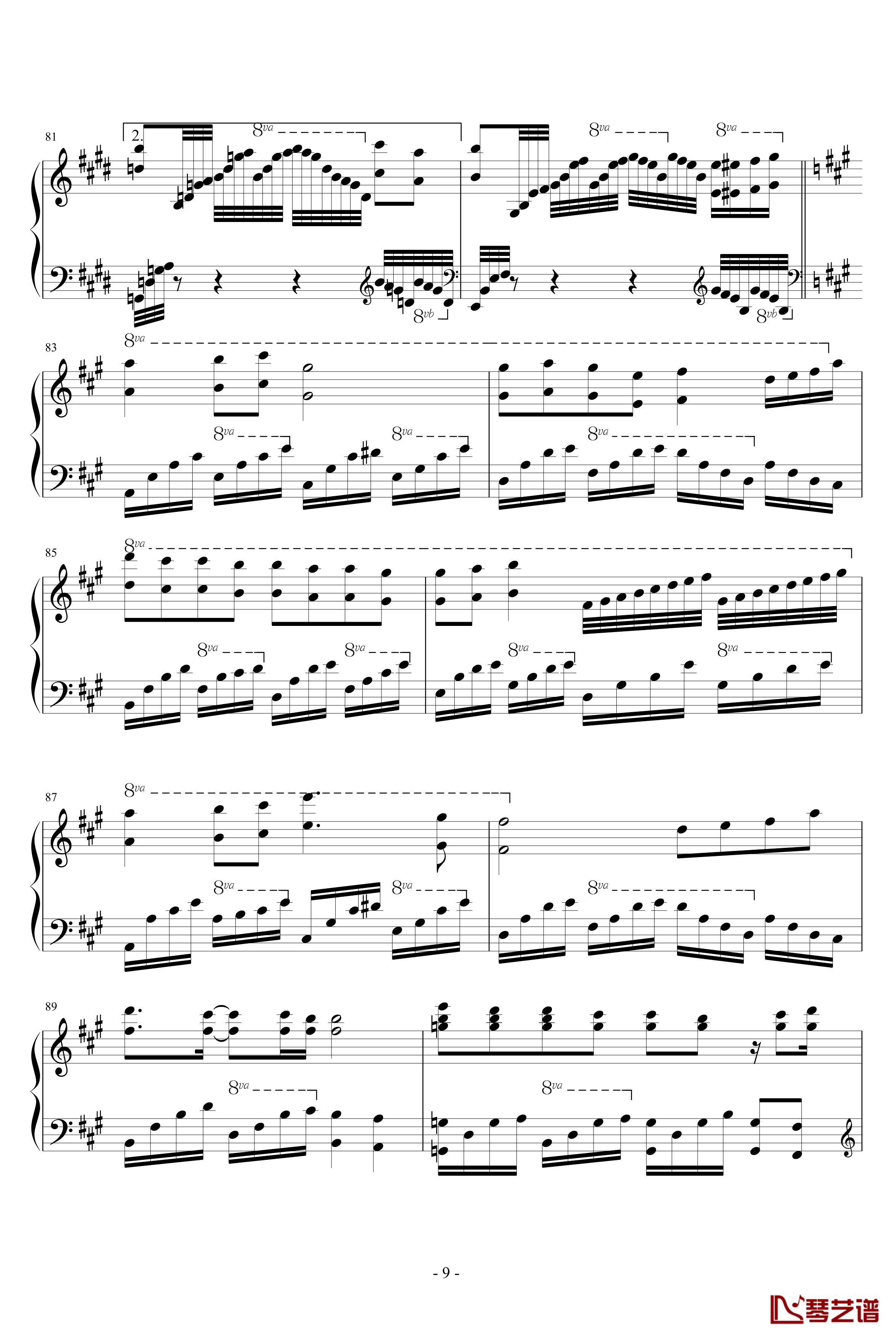 melodies of life钢琴谱-最终幻想9