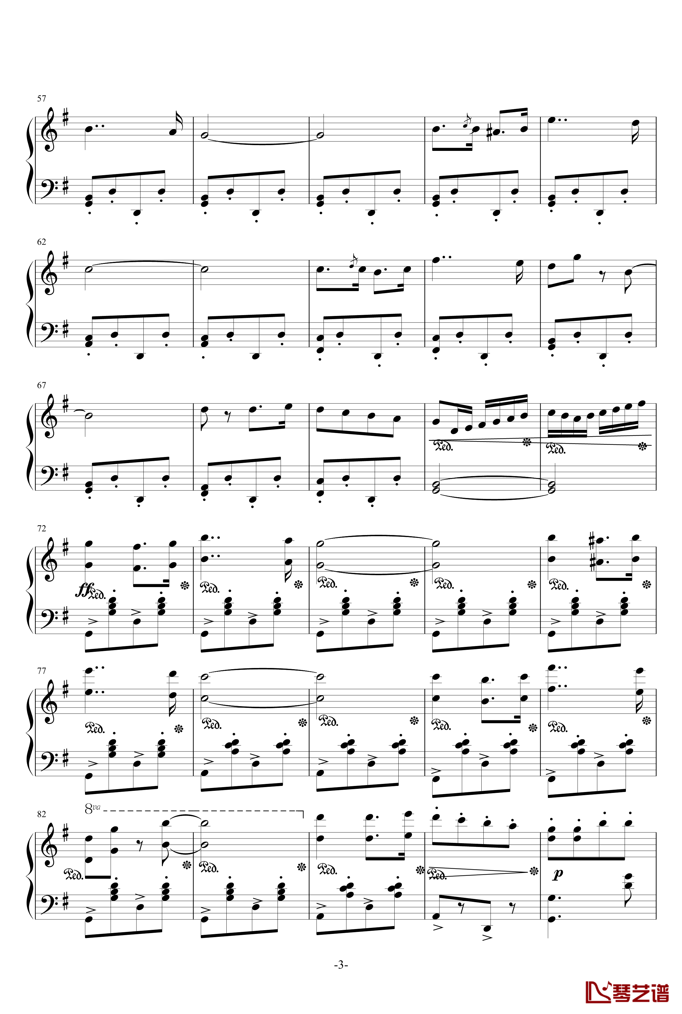 G大调奏鸣曲第一乐章钢琴谱-进行曲-NO.3-灵动无痕3