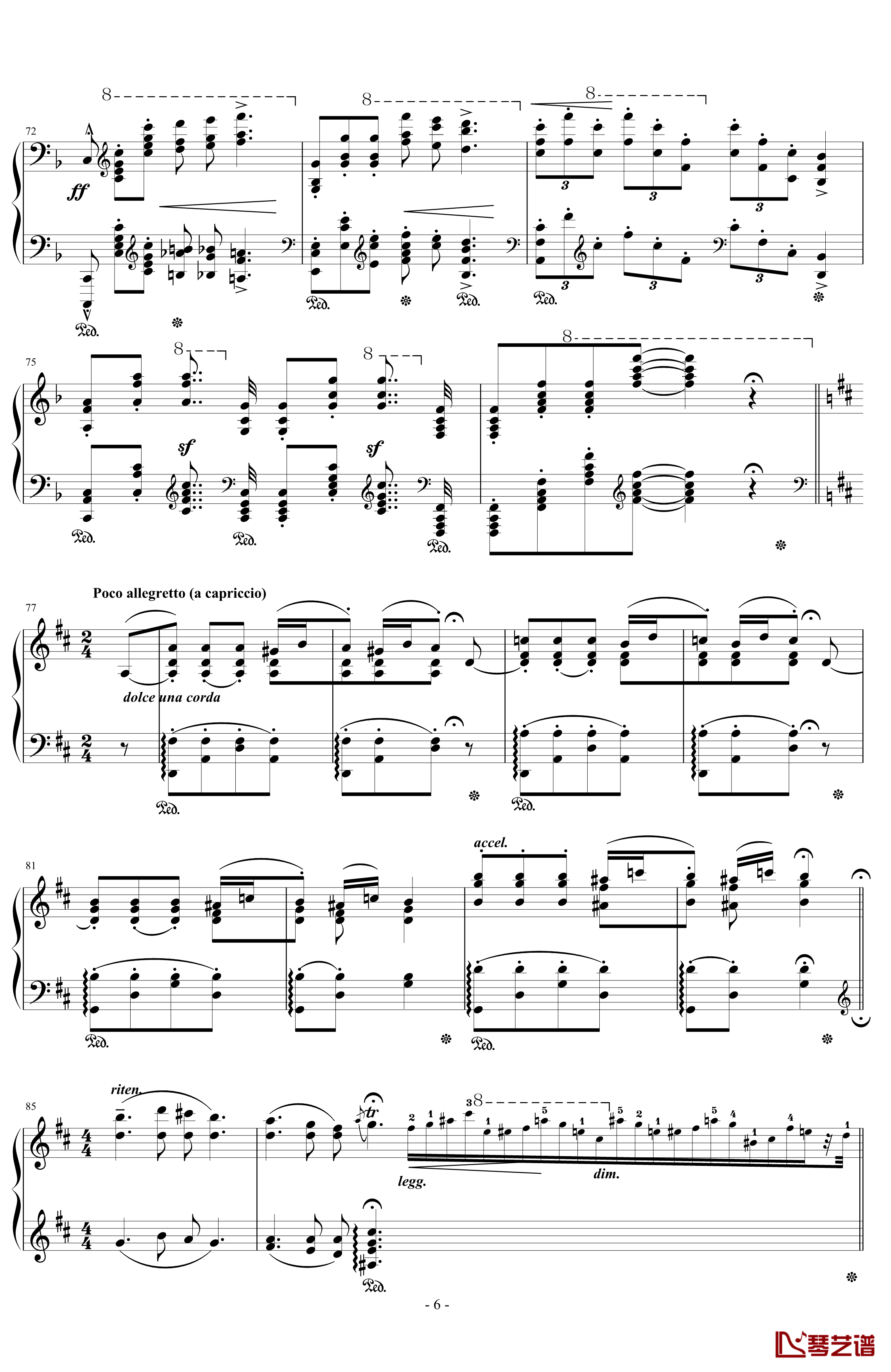 匈牙利狂想曲14号钢琴谱-李斯特的又一首宏大的作品-李斯特6
