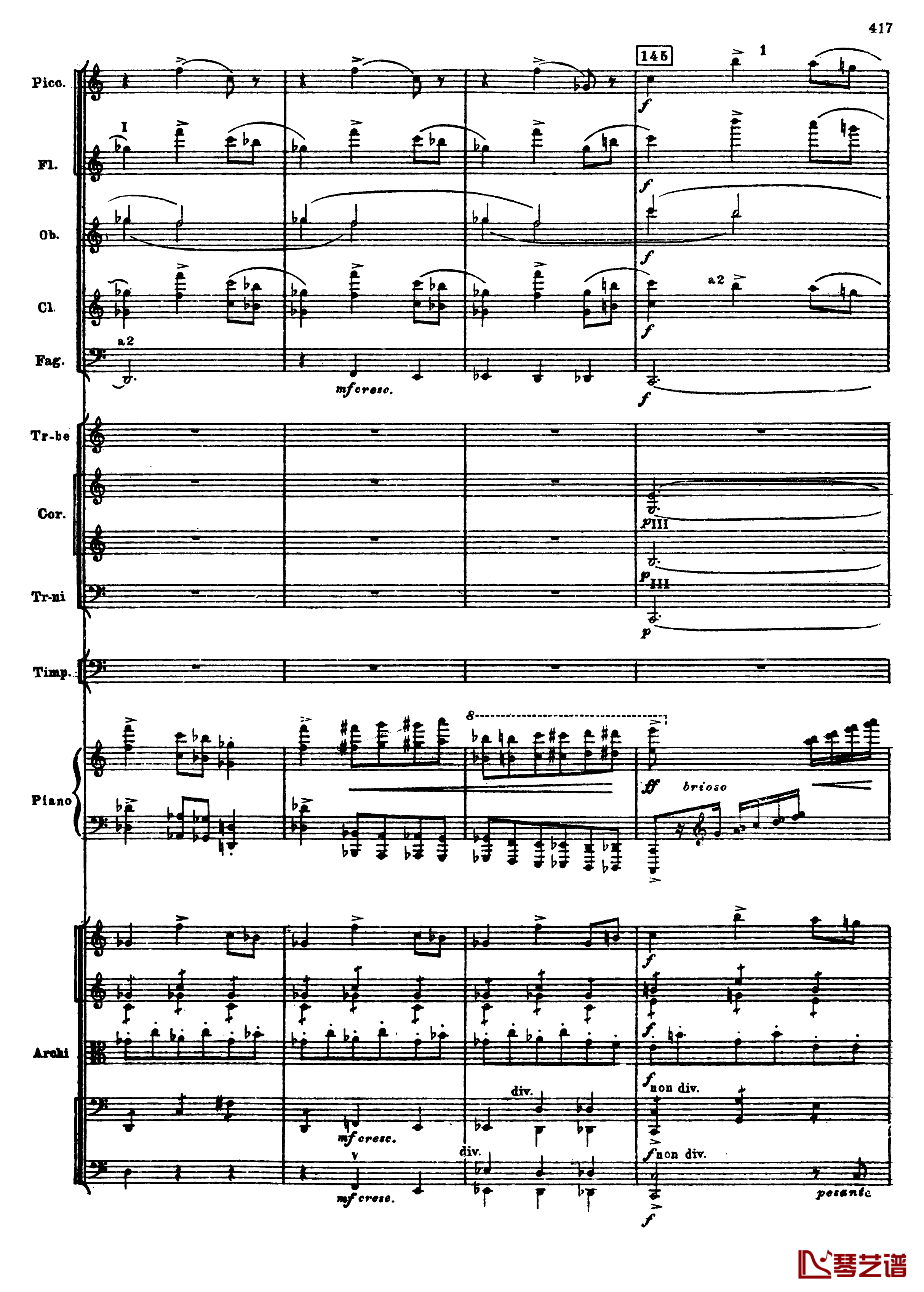 普罗科菲耶夫第三钢琴协奏曲钢琴谱-总谱-普罗科非耶夫149