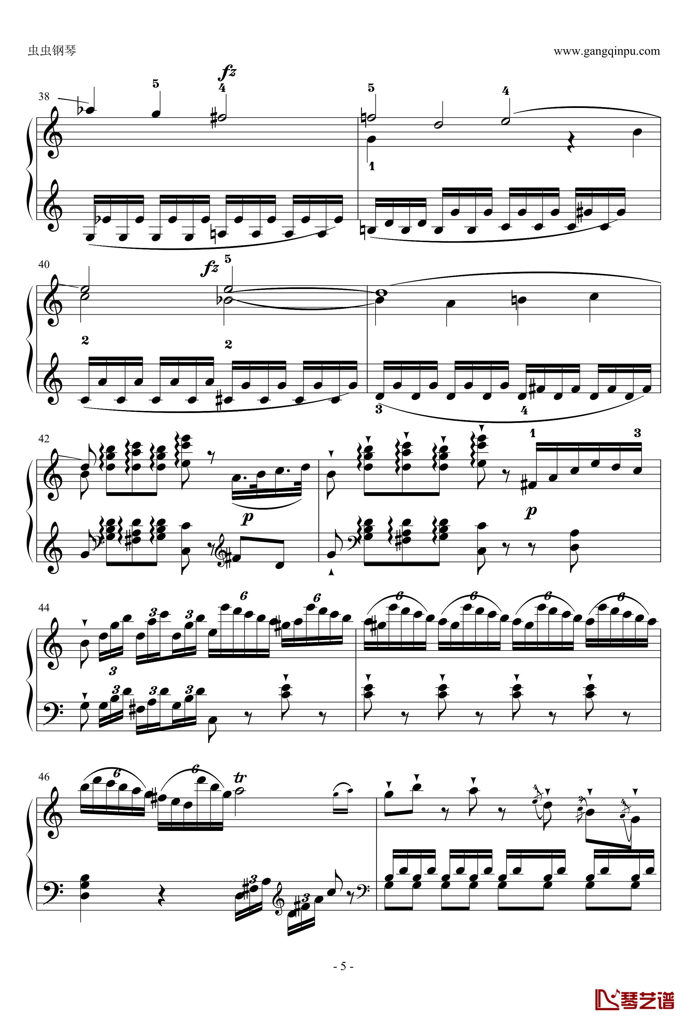 C大调奏鸣曲钢琴谱第一乐章-海顿5