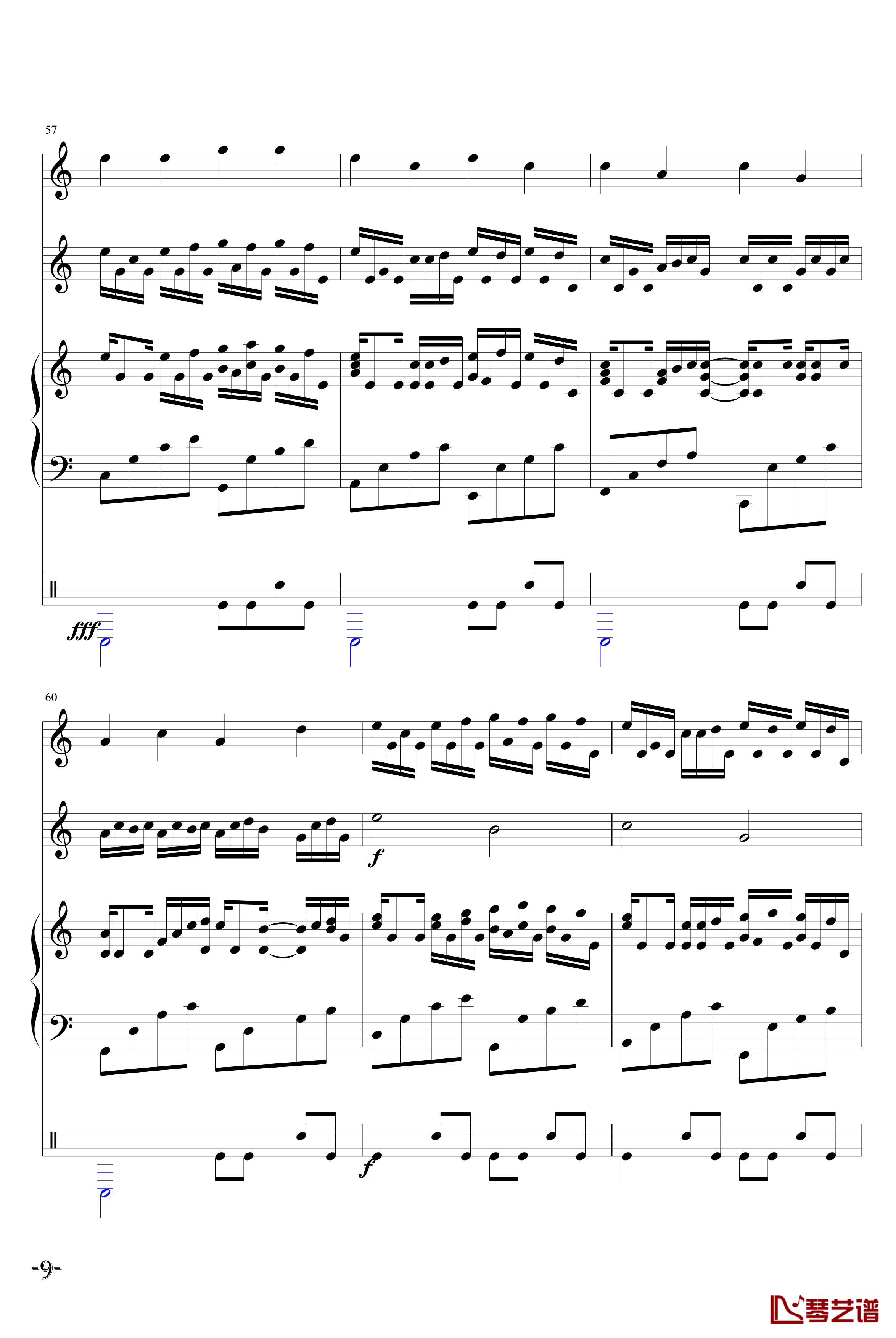 欢乐卡农钢琴谱-帕赫贝尔-Pachelbel9