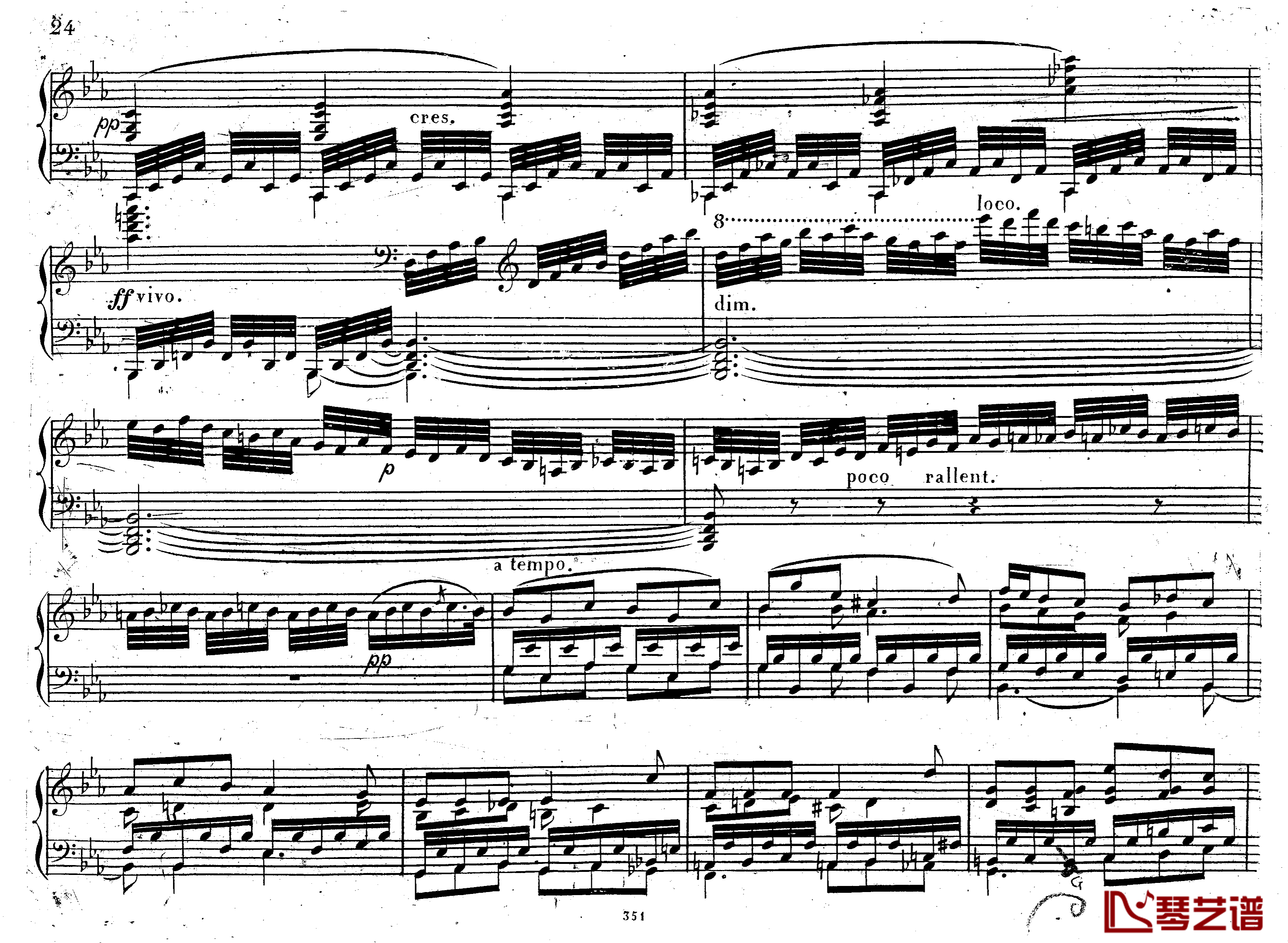 降E大调第八钢琴奏鸣曲 Op.144钢琴谱-车尔尼-Czerny23