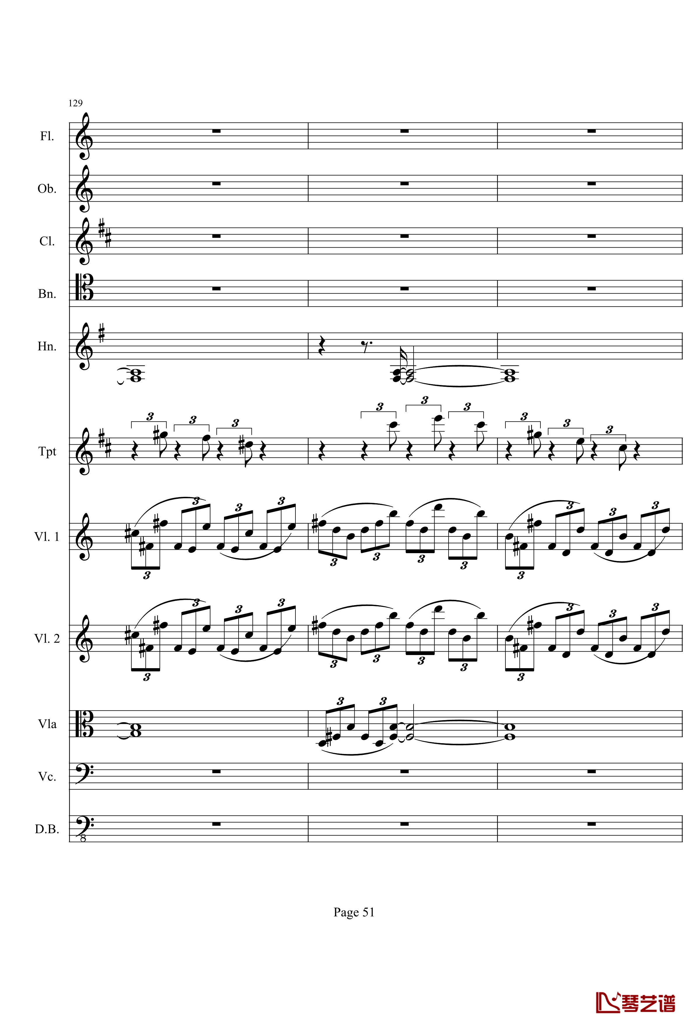 奏鸣曲之交响钢琴谱-第21-Ⅰ-贝多芬-beethoven51