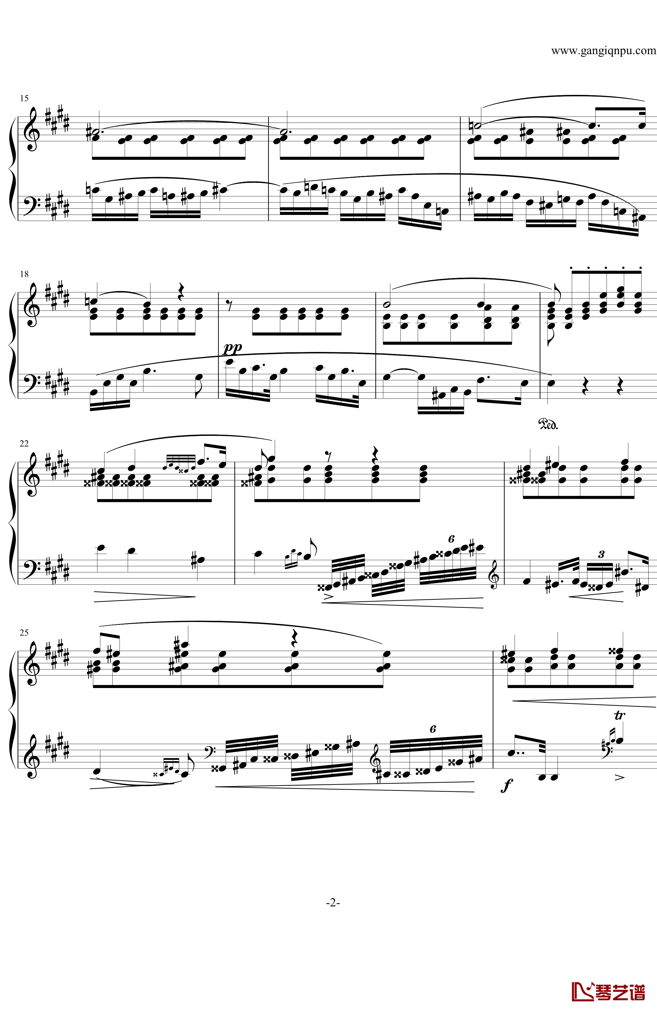 肖邦练习曲第19首钢琴谱-大提琴练习曲-肖邦-chopin2