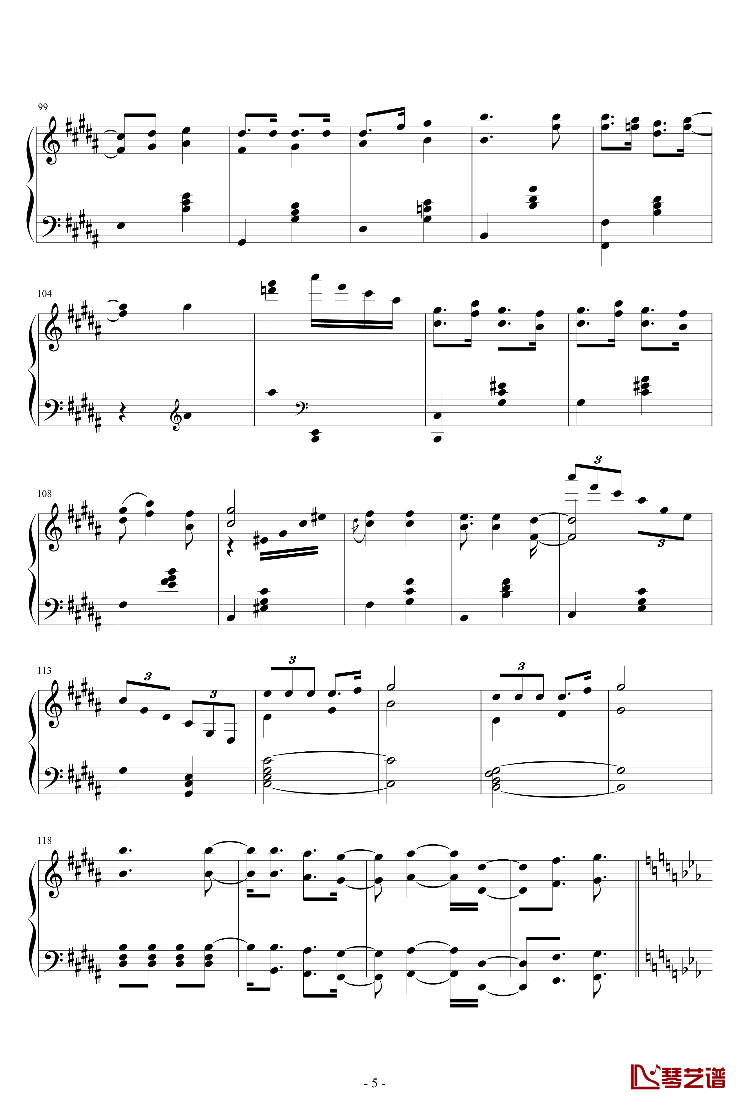 爆乳音头钢琴谱-钢琴版-vocaloid5