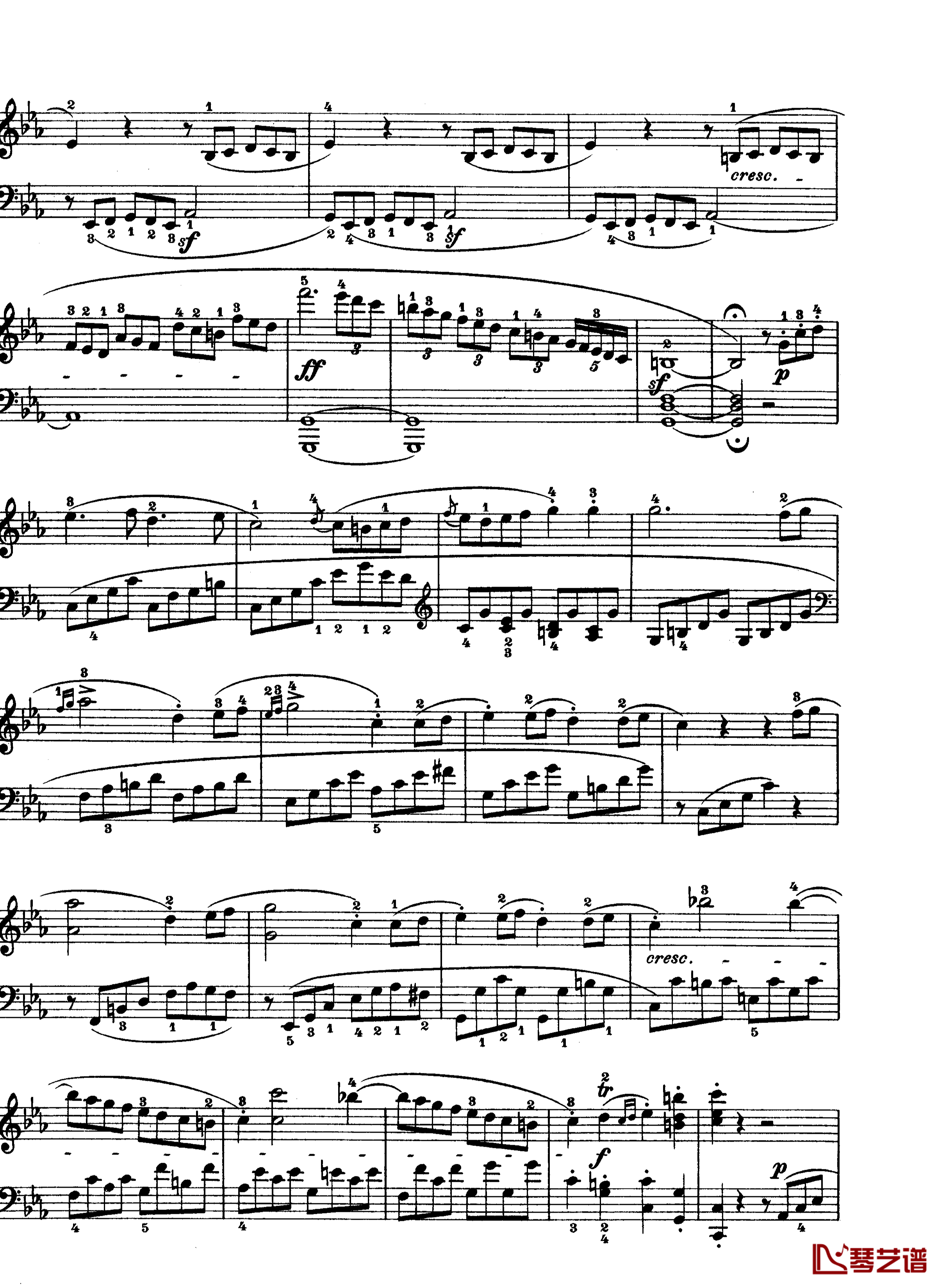 C小调第八琴奏鸣曲钢琴谱-悲怆-贝多芬-beethoven14