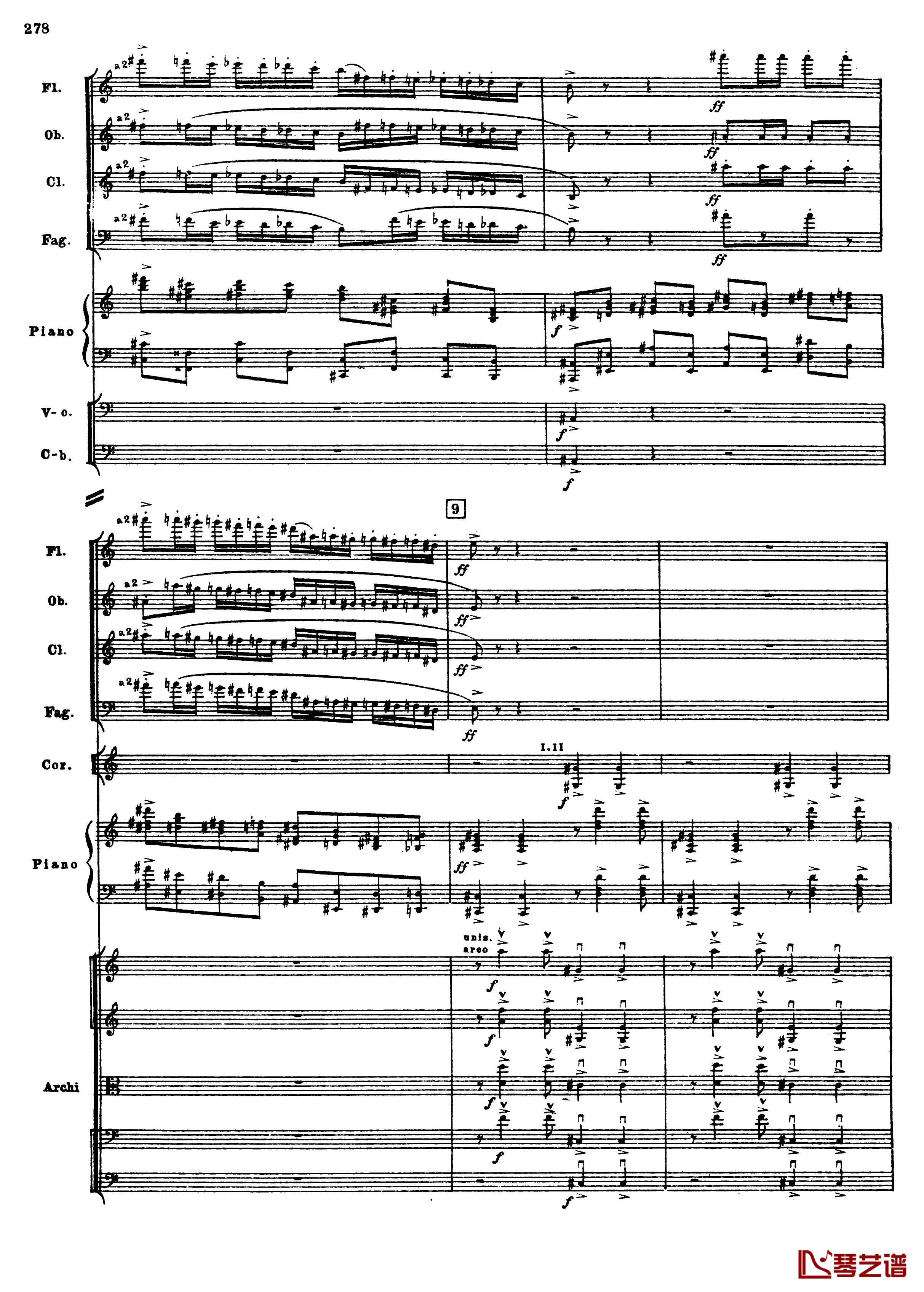 普罗科菲耶夫第三钢琴协奏曲钢琴谱-总谱-普罗科非耶夫10